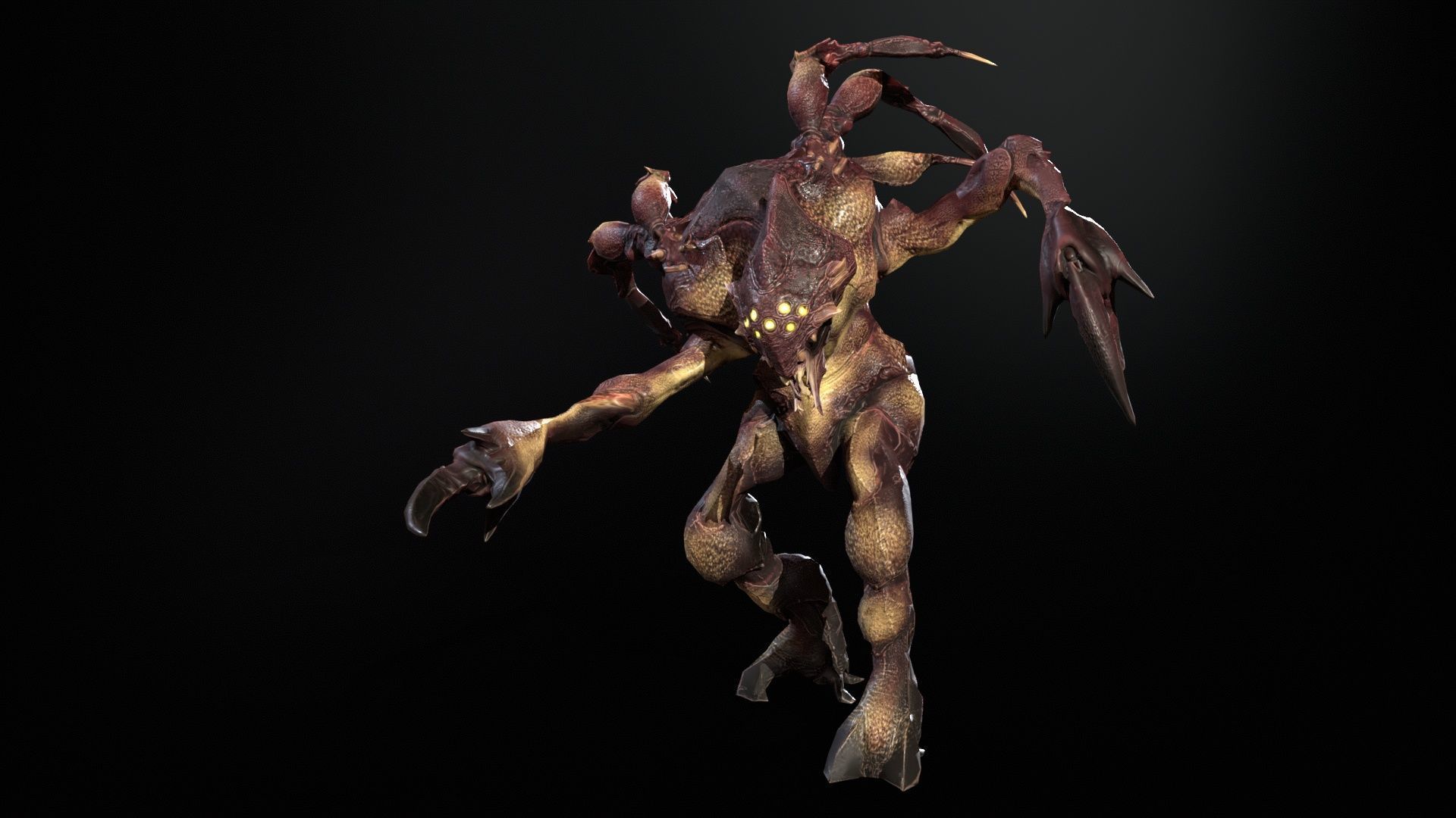 Chopper Low-poly 3D model_7