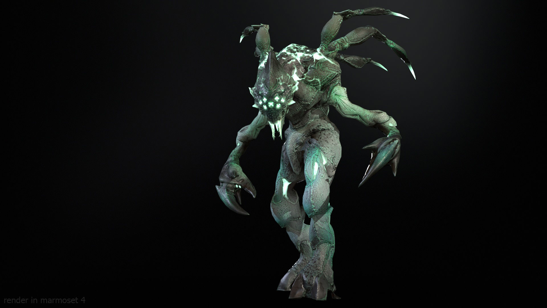 Chopper Low-poly 3D model_4