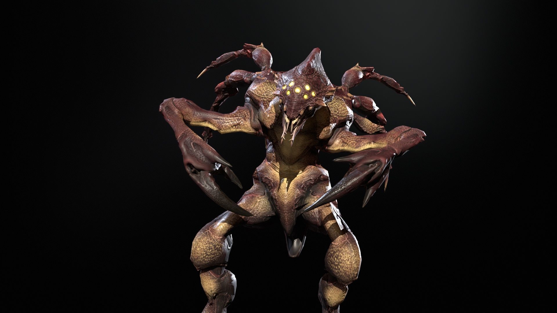 Chopper Low-poly 3D model_6