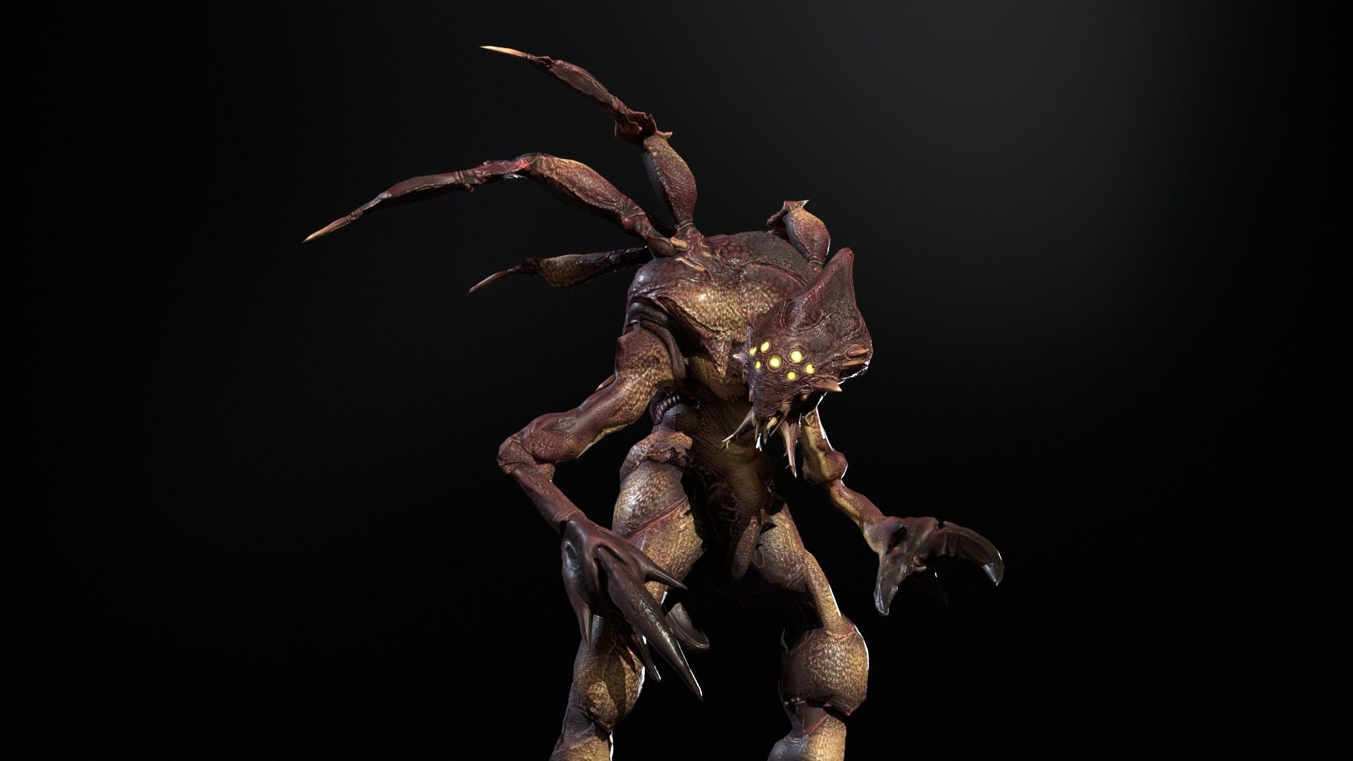 Chopper Low-poly 3D model_11