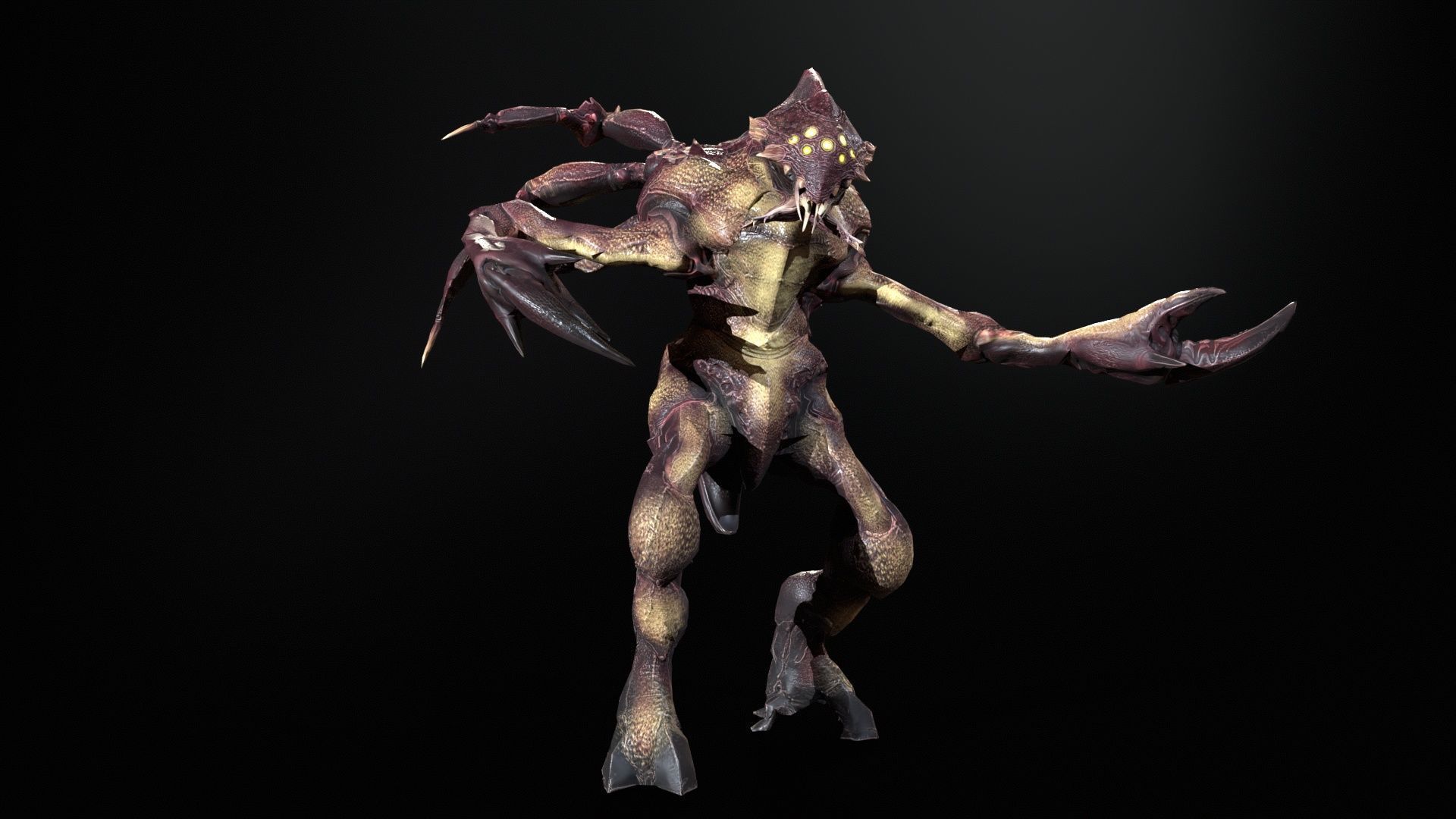 Chopper Low-poly 3D model_8