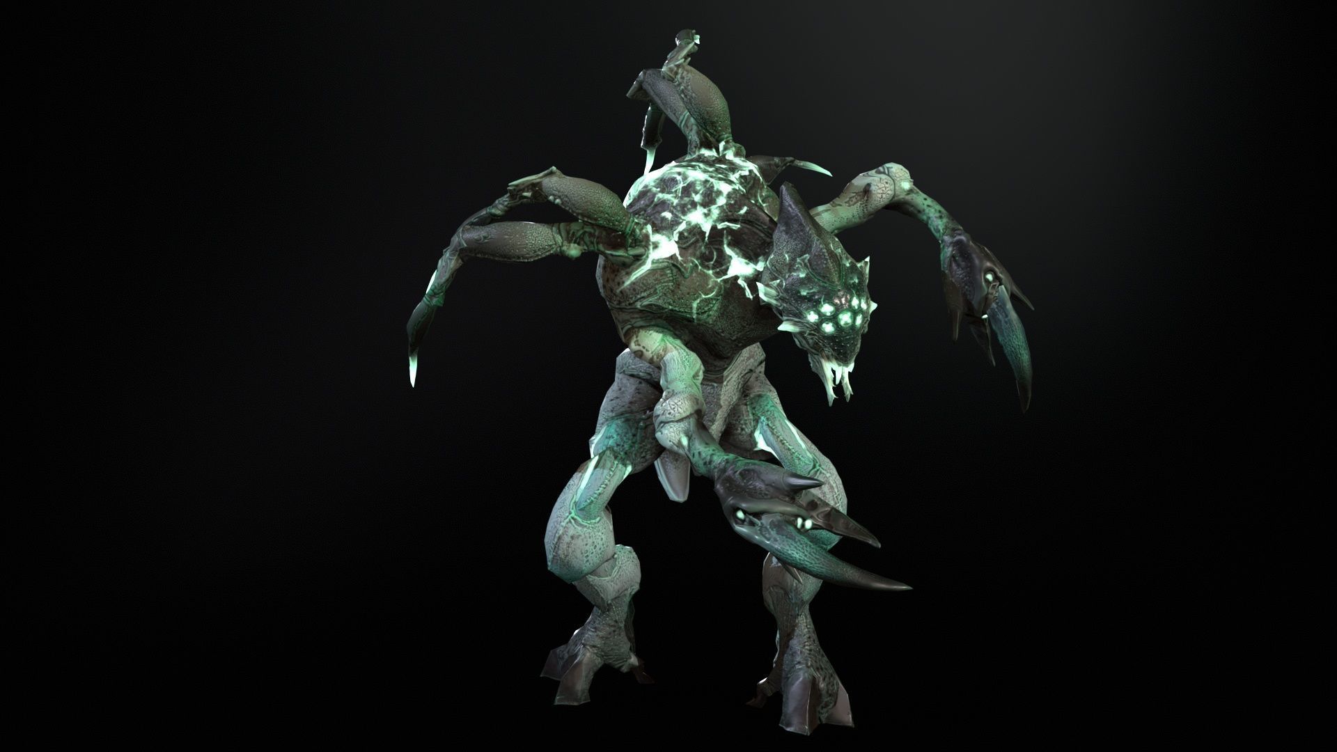 Chopper Low-poly 3D model_19