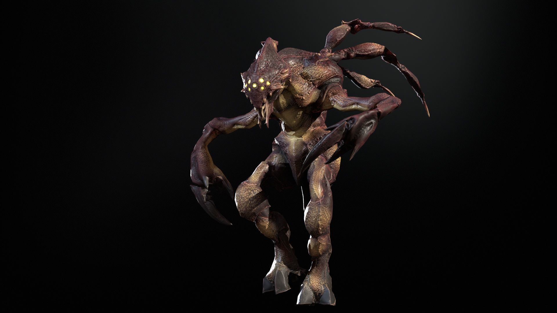 Chopper Low-poly 3D model_13