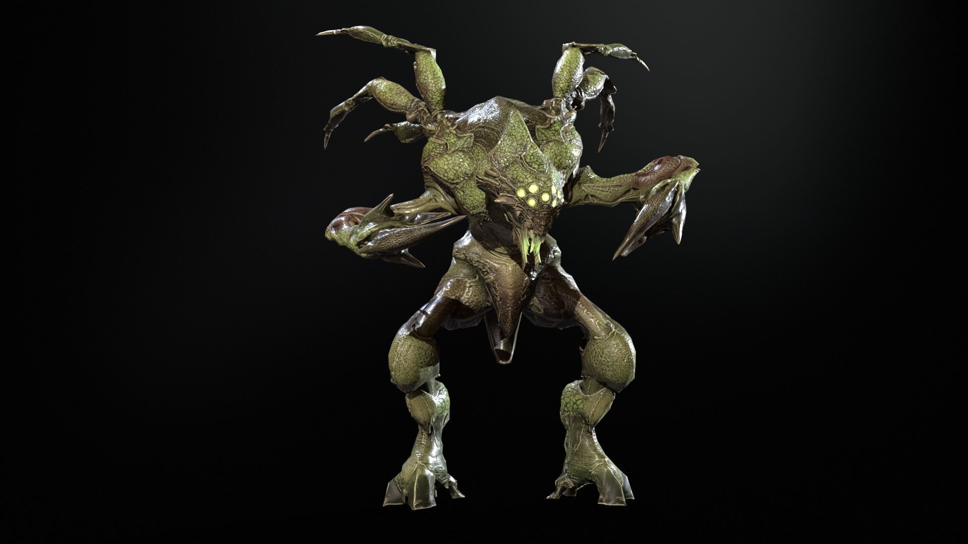 Chopper Low-poly 3D model_16