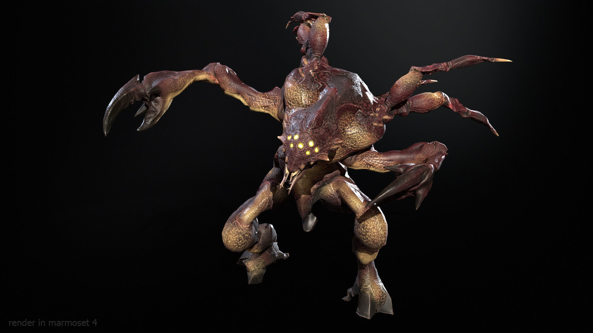 Chopper Low-poly 3D model_3