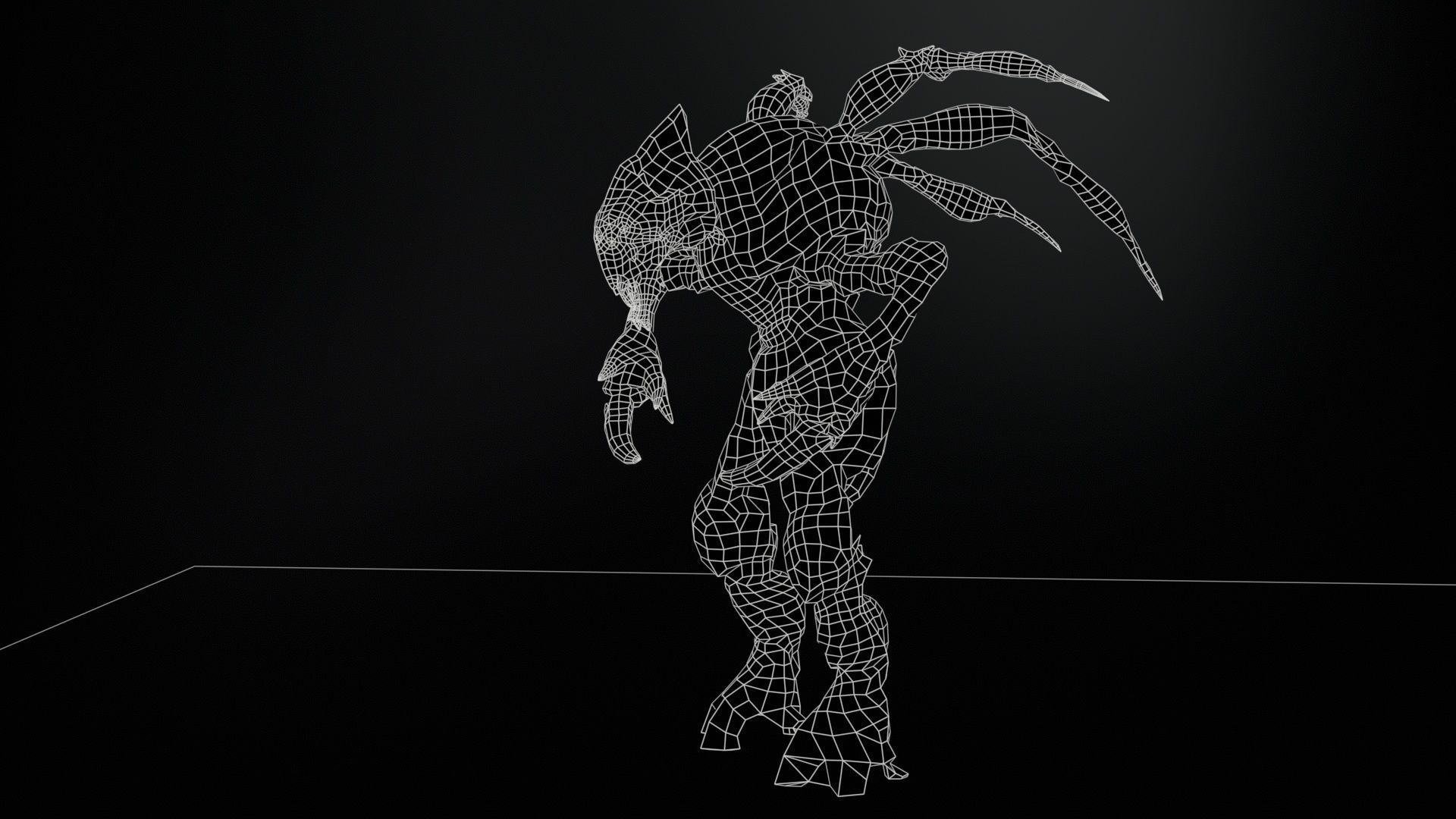 Chopper Low-poly 3D model_28