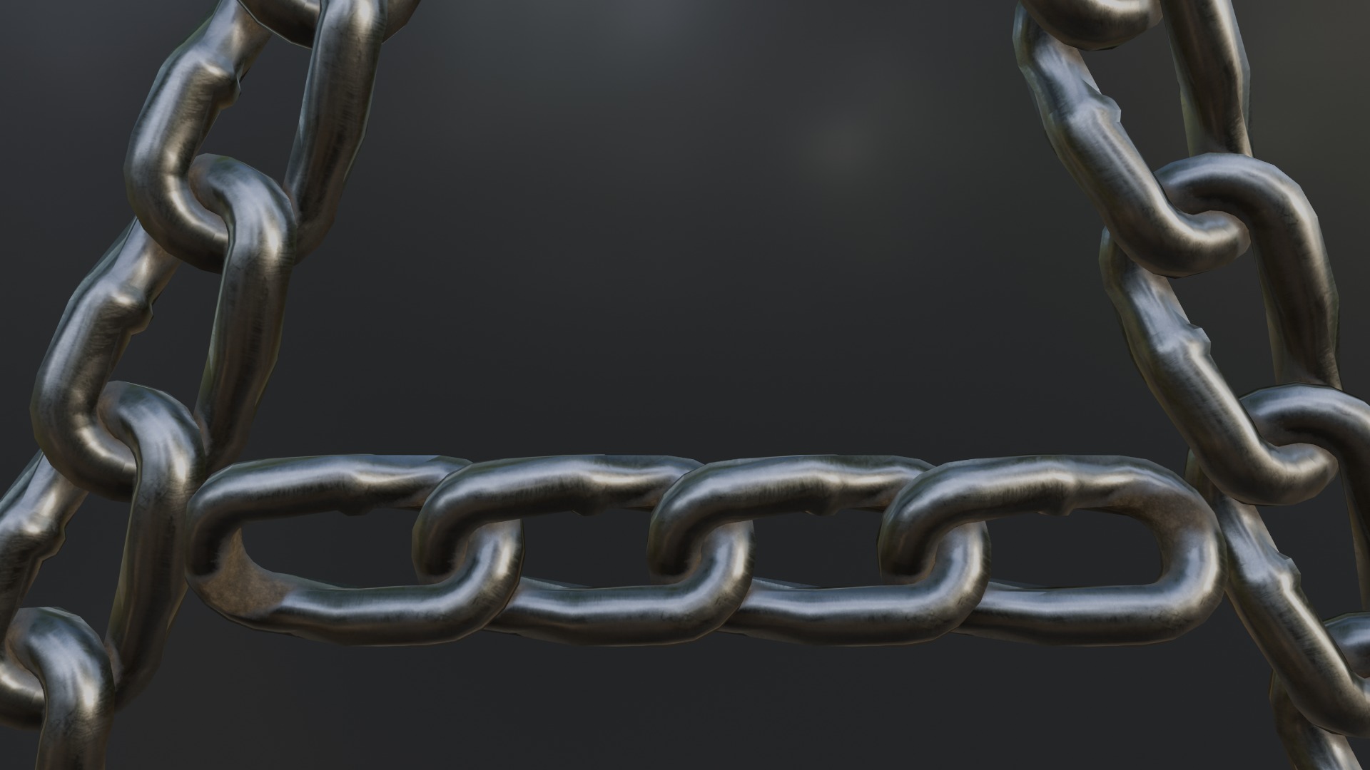 Chain Links - a set of seven different chains links Low-poly 3D model_21