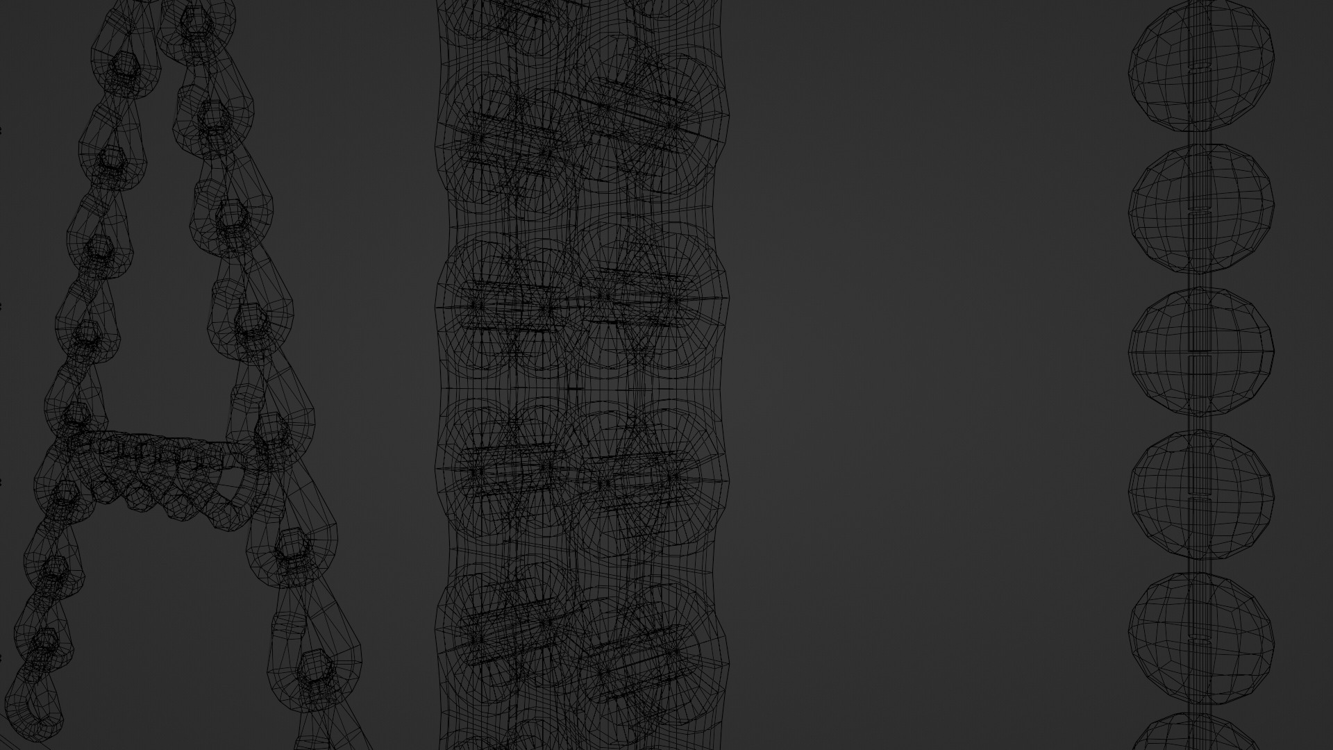 Chain Links - a set of seven different chains links Low-poly 3D model_52