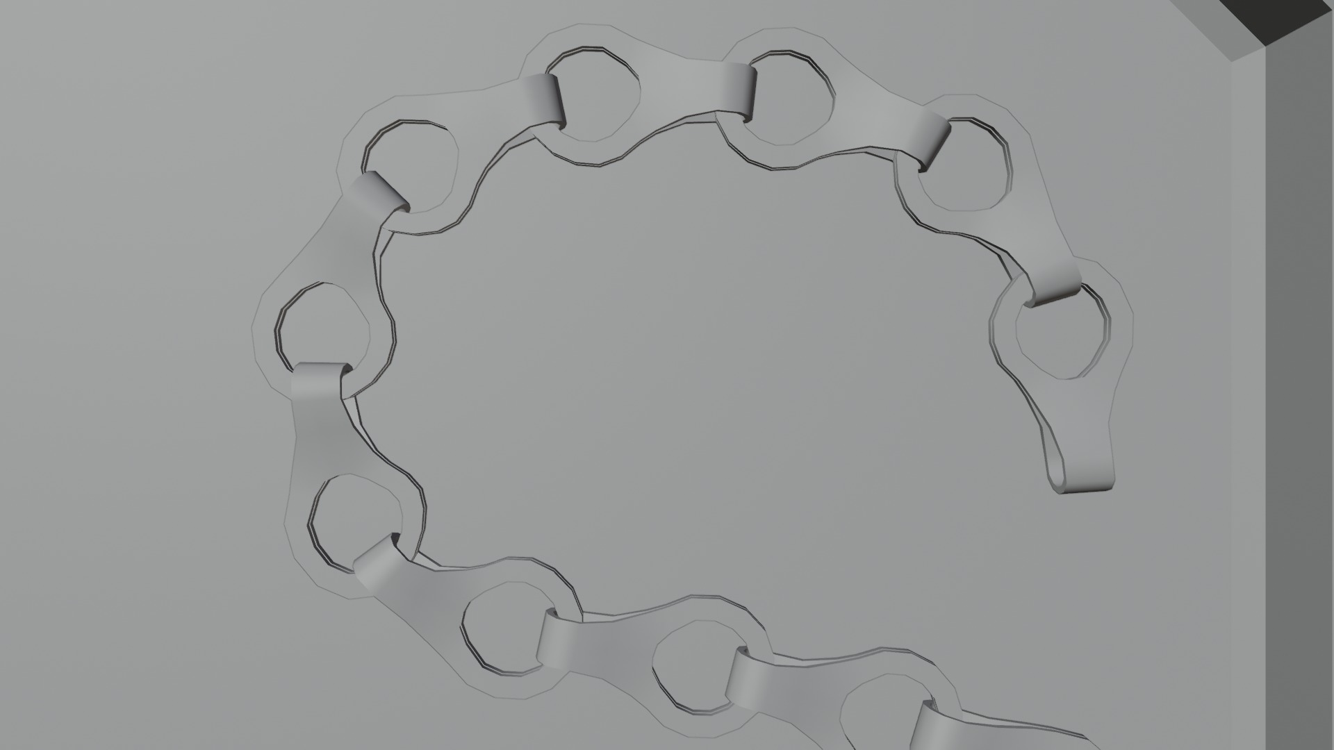 Chain Links - a set of seven different chains links Low-poly 3D model_39