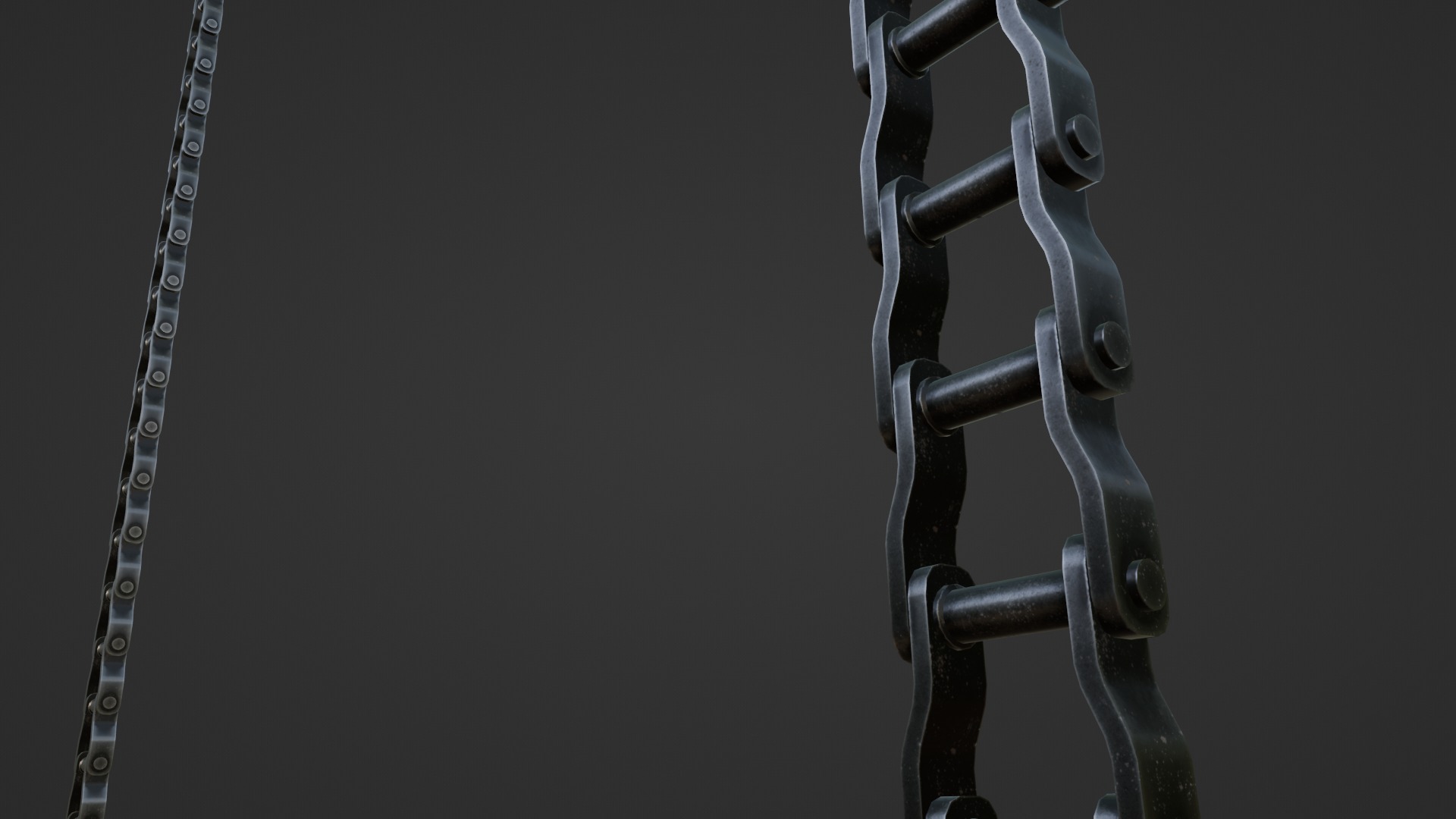Chain Links - a set of seven different chains links Low-poly 3D model_25