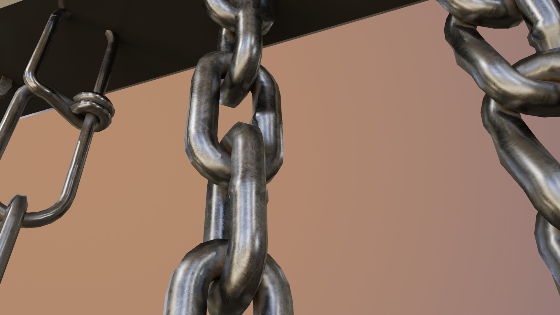 Chain Links - a set of seven different chains links Low-poly 3D model_10
