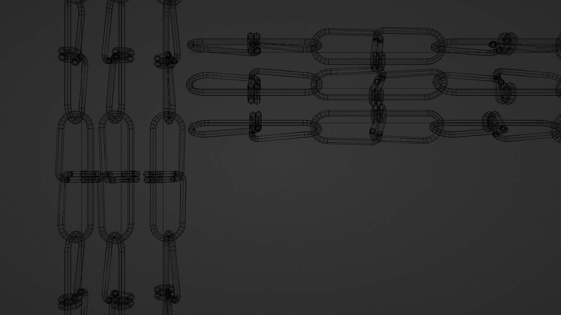 Chain Links - a set of seven different chains links Low-poly 3D model_50