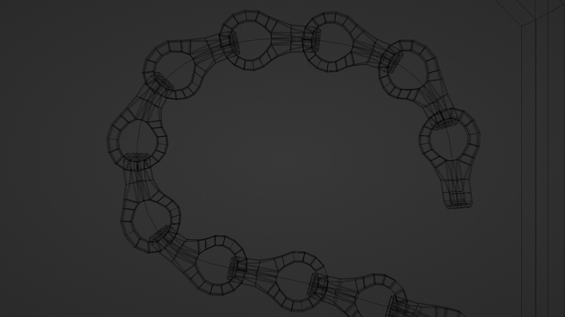 Chain Links - a set of seven different chains links Low-poly 3D model_54