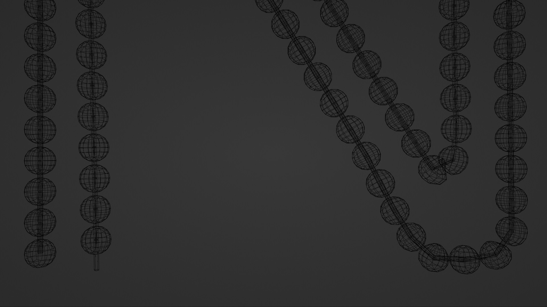 Chain Links - a set of seven different chains links Low-poly 3D model_53