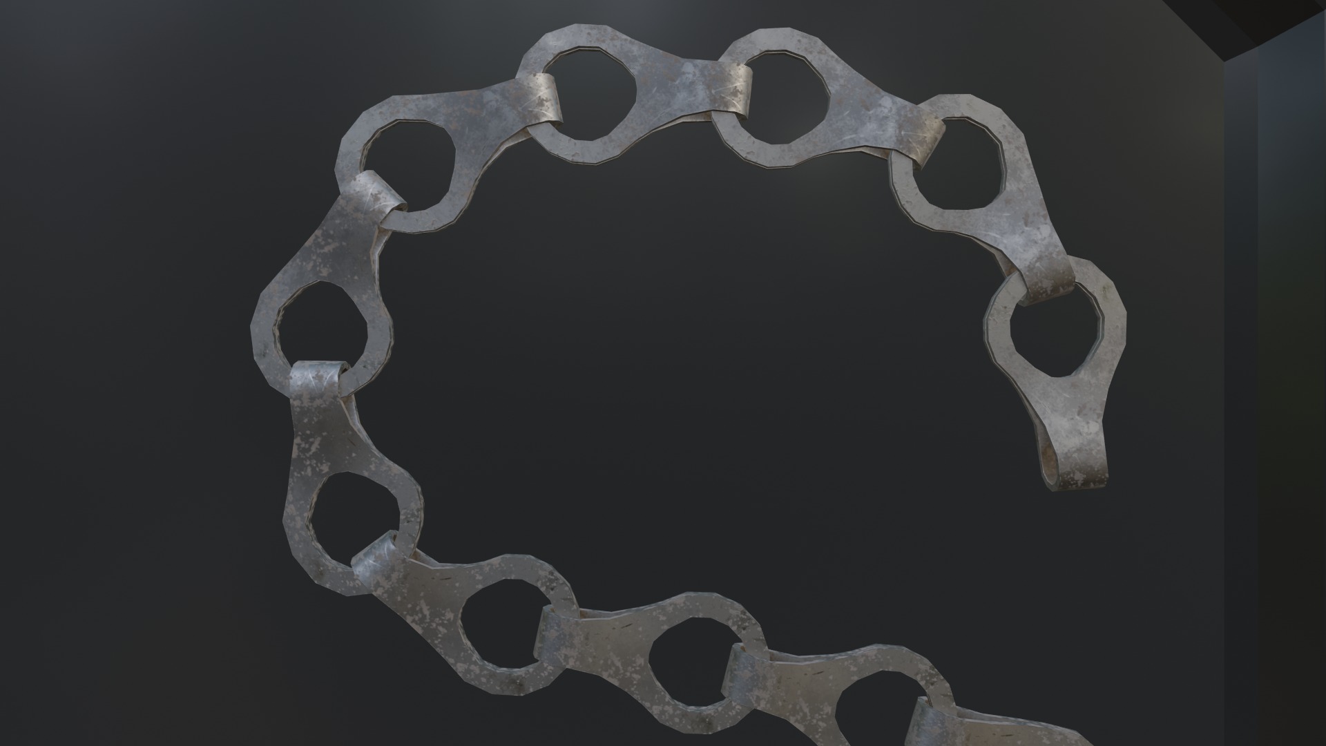 Chain Links - a set of seven different chains links Low-poly 3D model_24