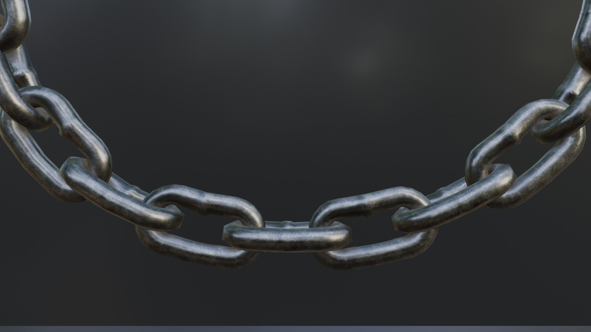 Chain Links - a set of seven different chains links Low-poly 3D model_19