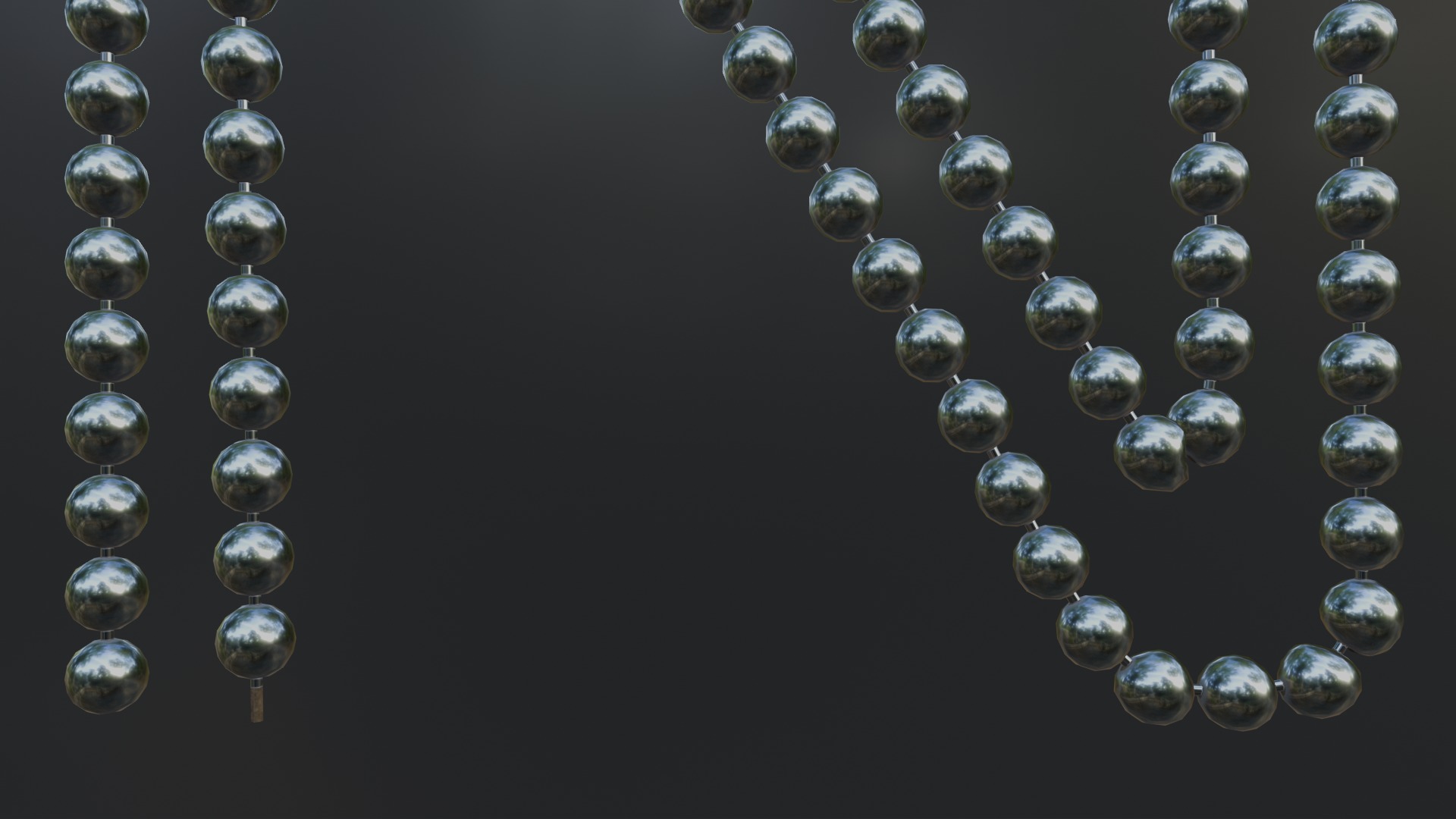 Chain Links - a set of seven different chains links Low-poly 3D model_23