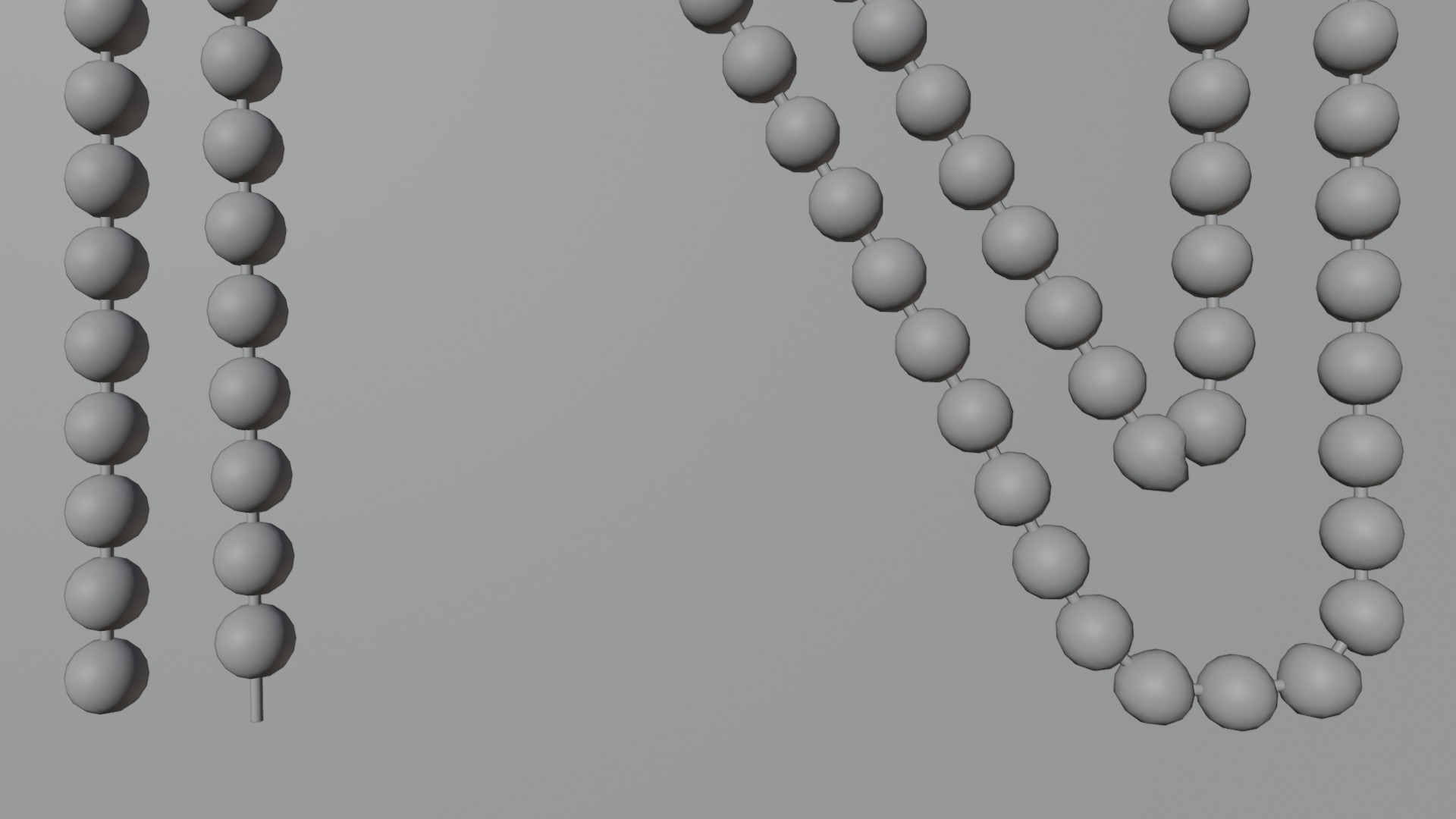 Chain Links - a set of seven different chains links Low-poly 3D model_38