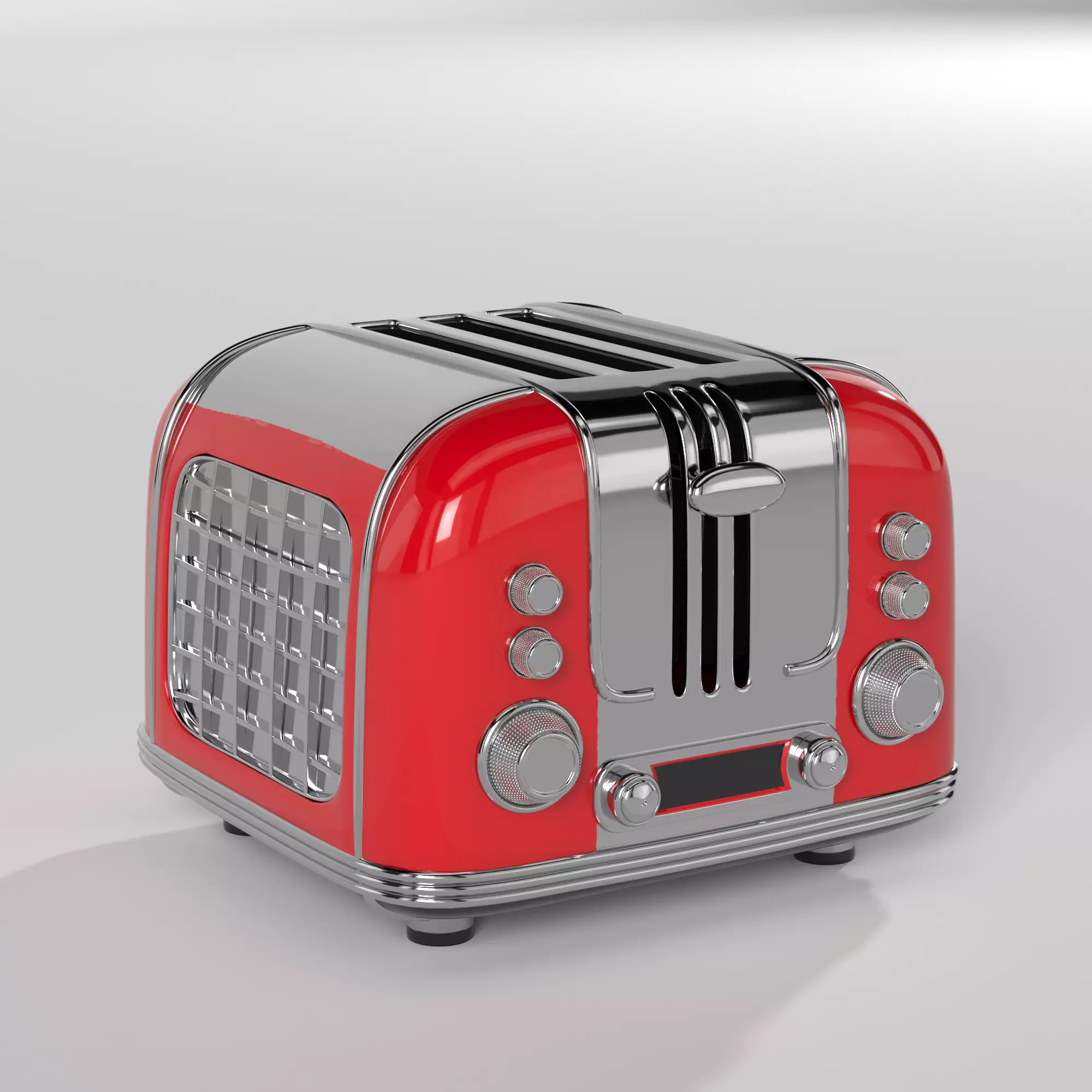 Toaster Low-poly 3D model_0
