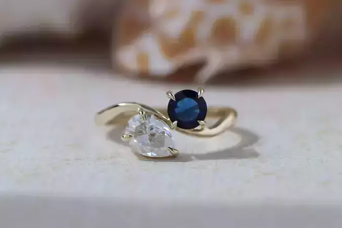 Dual Stone Infinity Diamond Ring- 3D Model