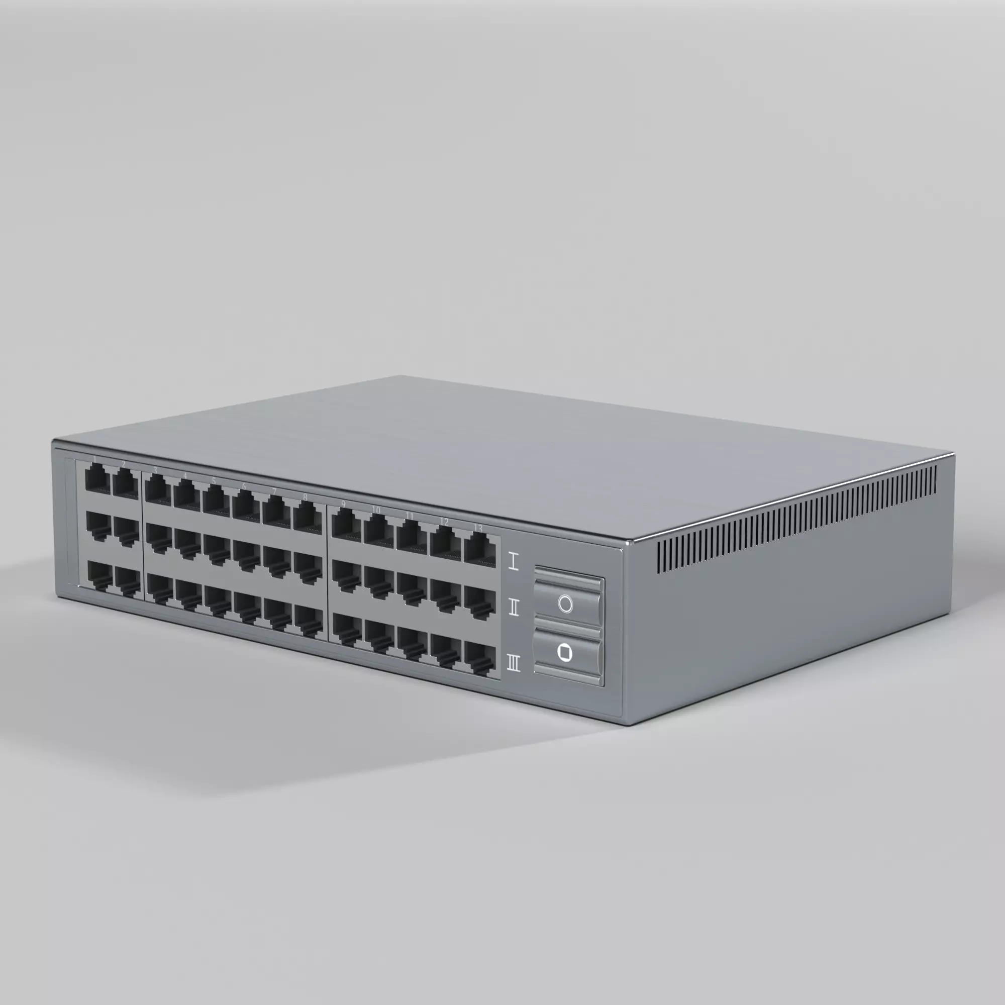 Network Switch Low-poly 3D model_0