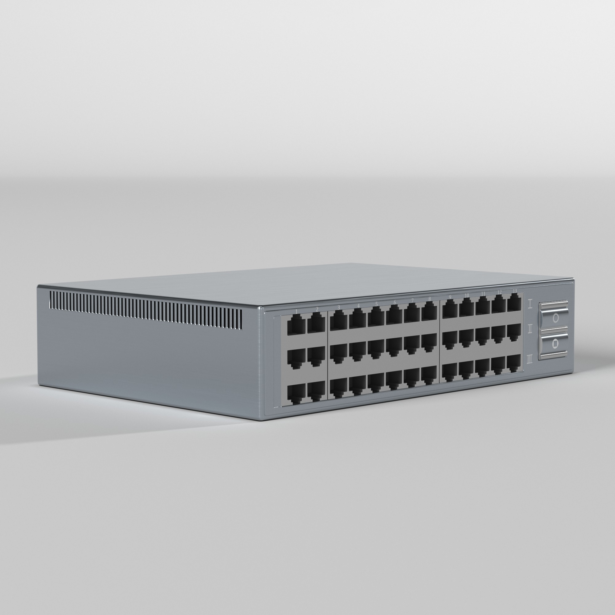 Network Switch Low-poly 3D model_2