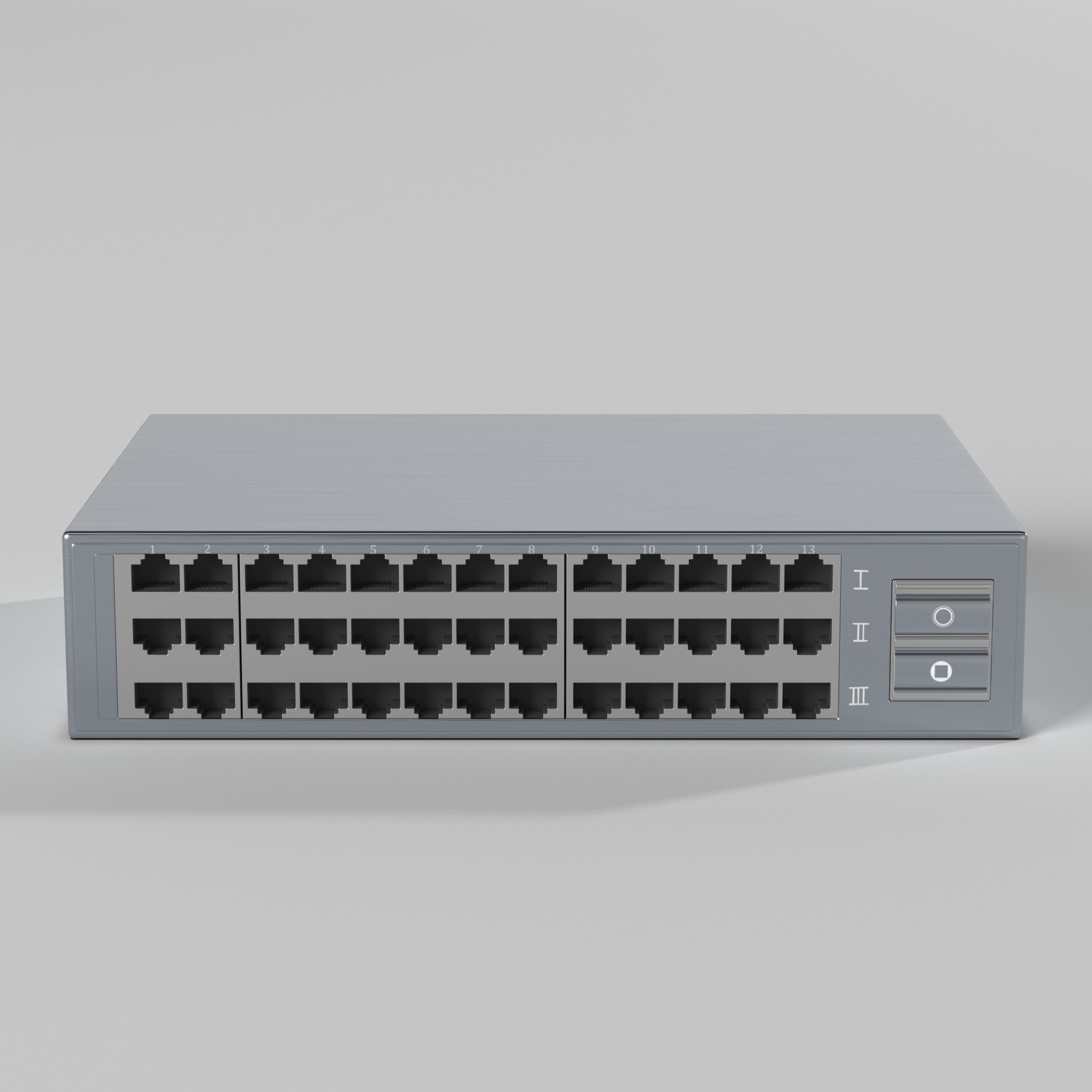 Network Switch Low-poly 3D model_1