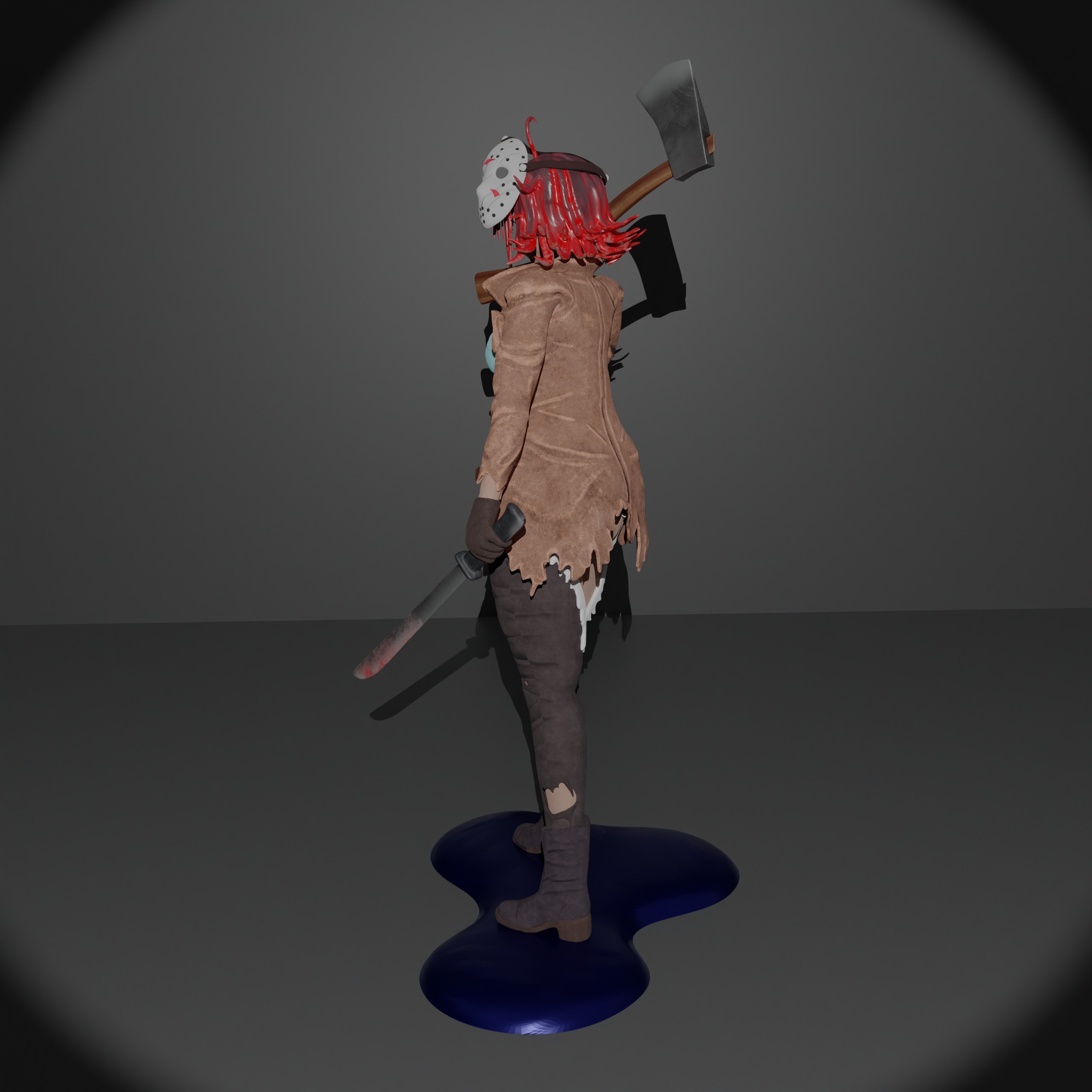 Female Jason Voorhees 3D print model_4