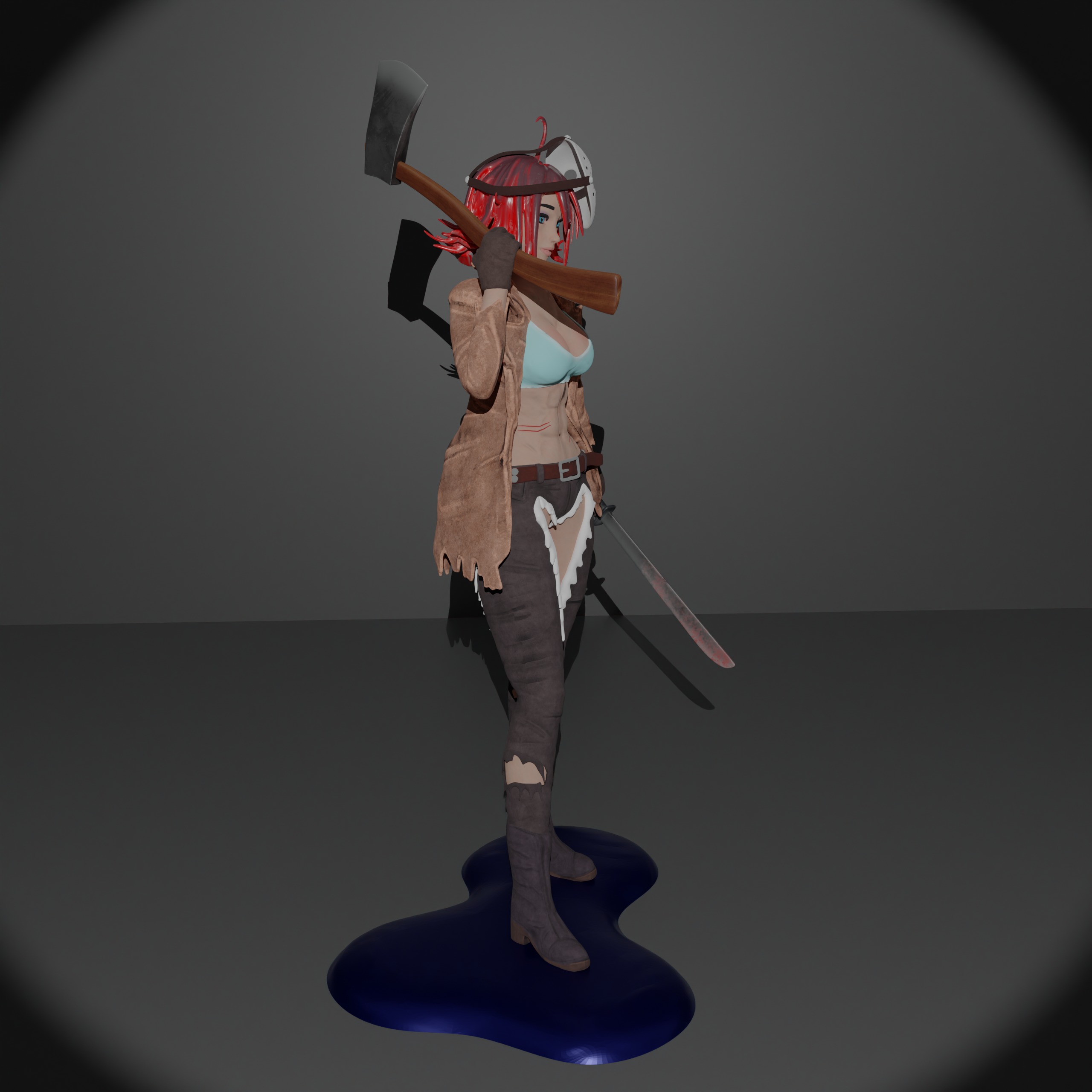 Female Jason Voorhees 3D print model_10