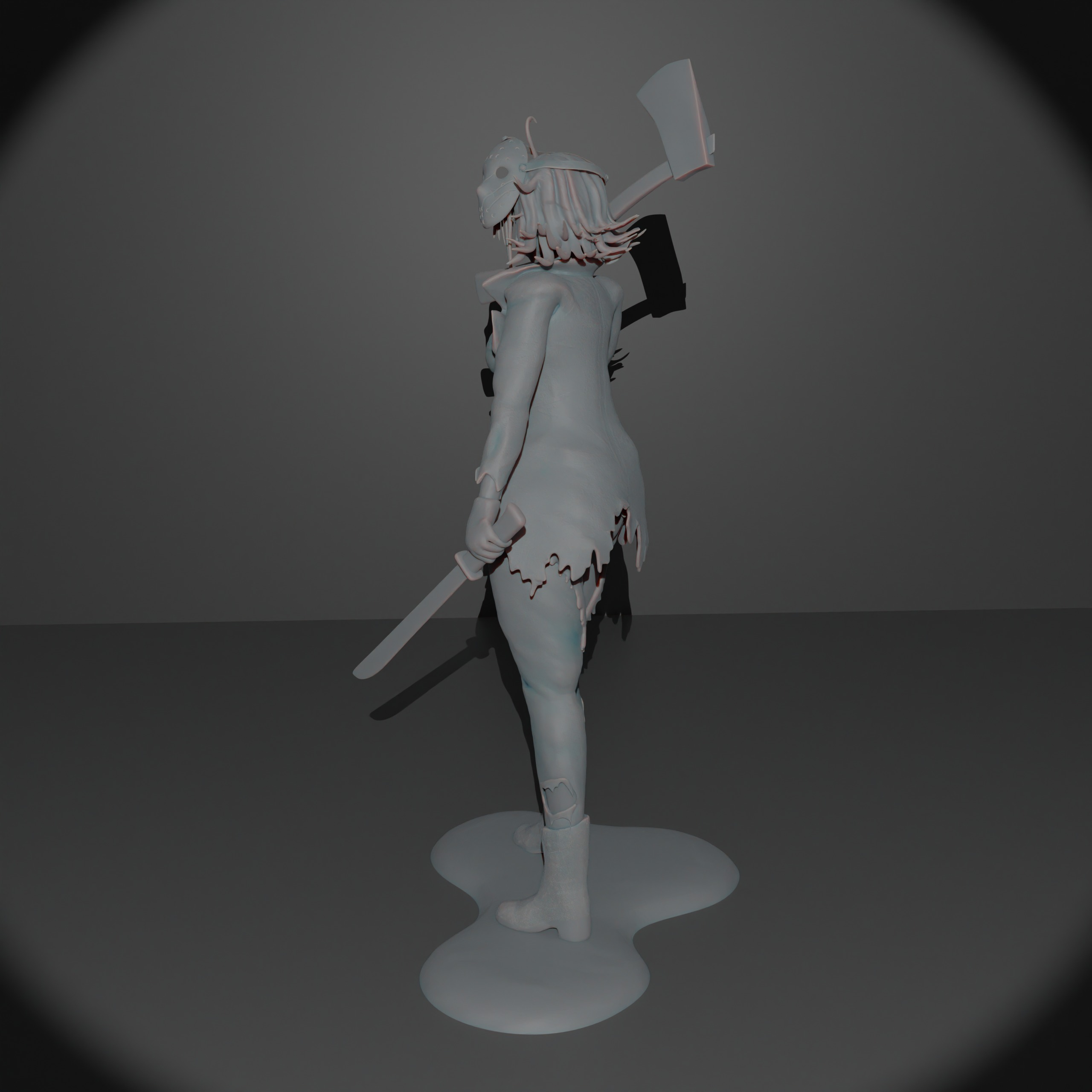 Female Jason Voorhees 3D print model_5