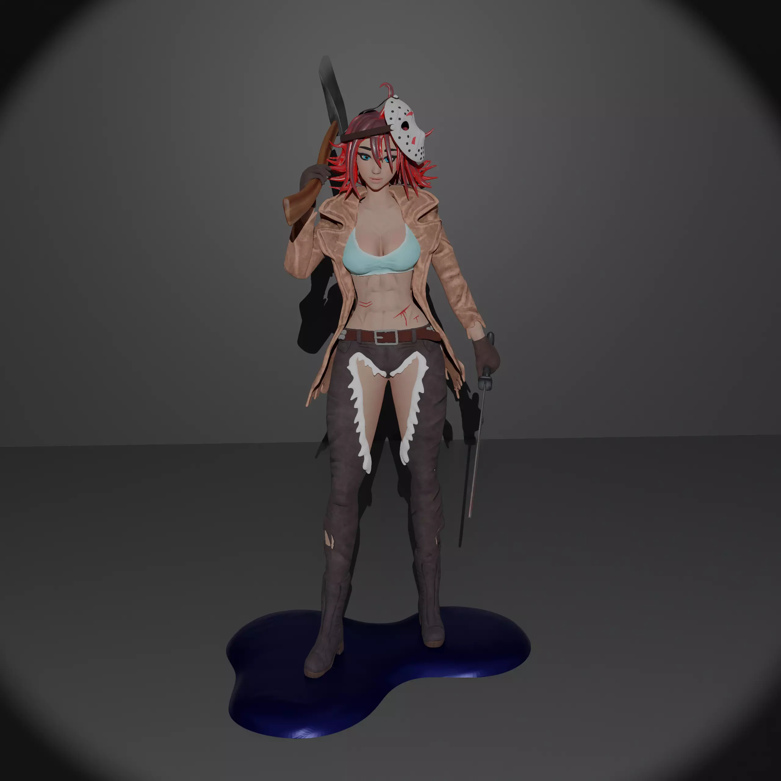 Female Jason Voorhees 3D print model_0