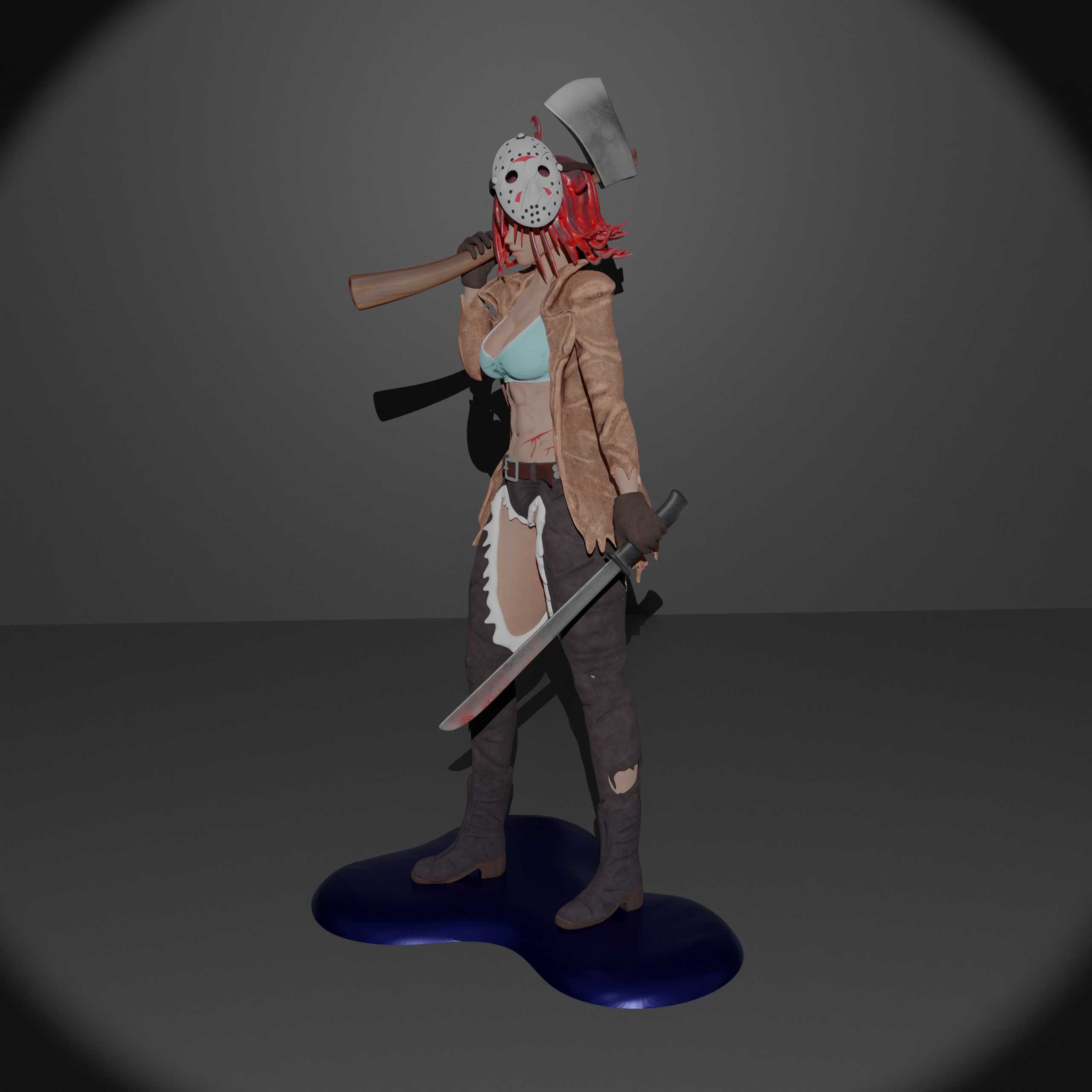 Female Jason Voorhees 3D print model_2