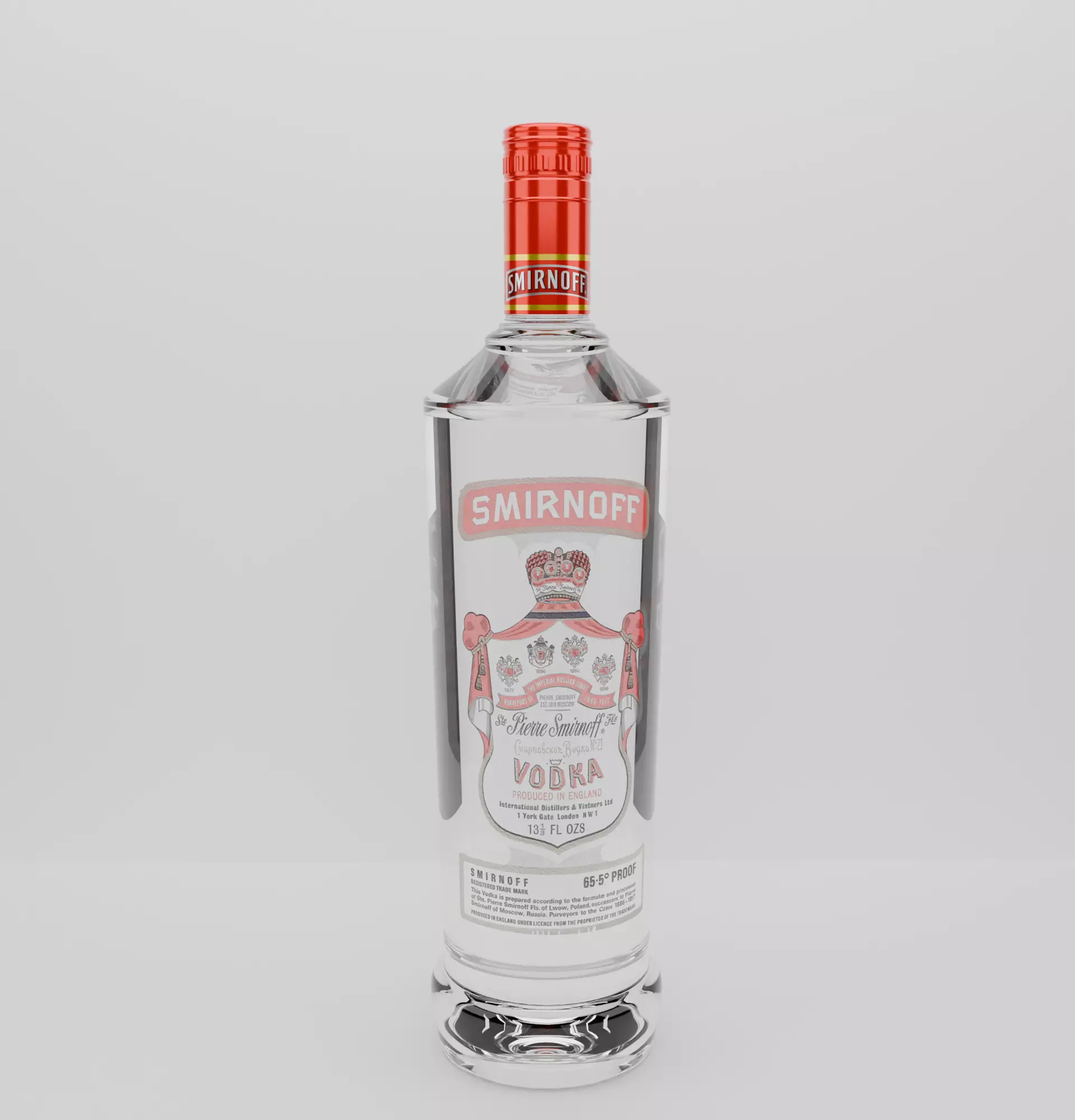 Smirnoff Low-poly 3D model_0