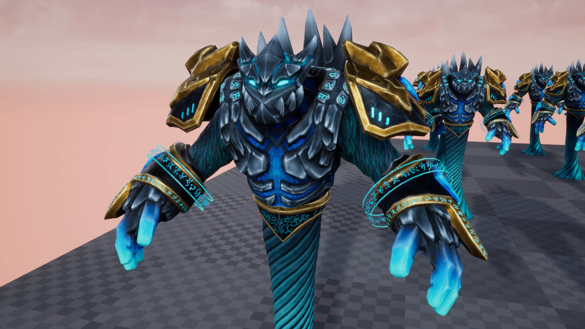 Storm golem Low-poly 3D model_12
