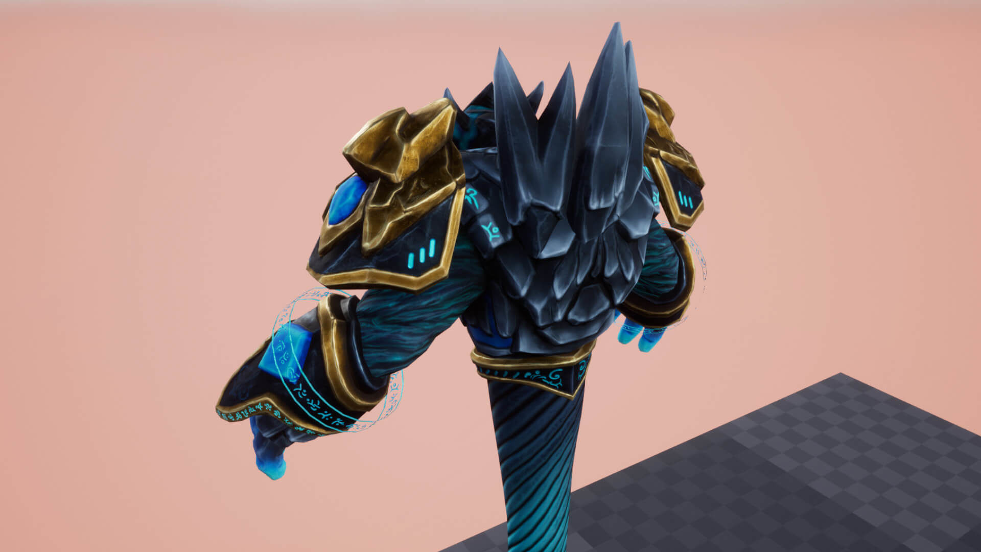 Storm golem Low-poly 3D model_8