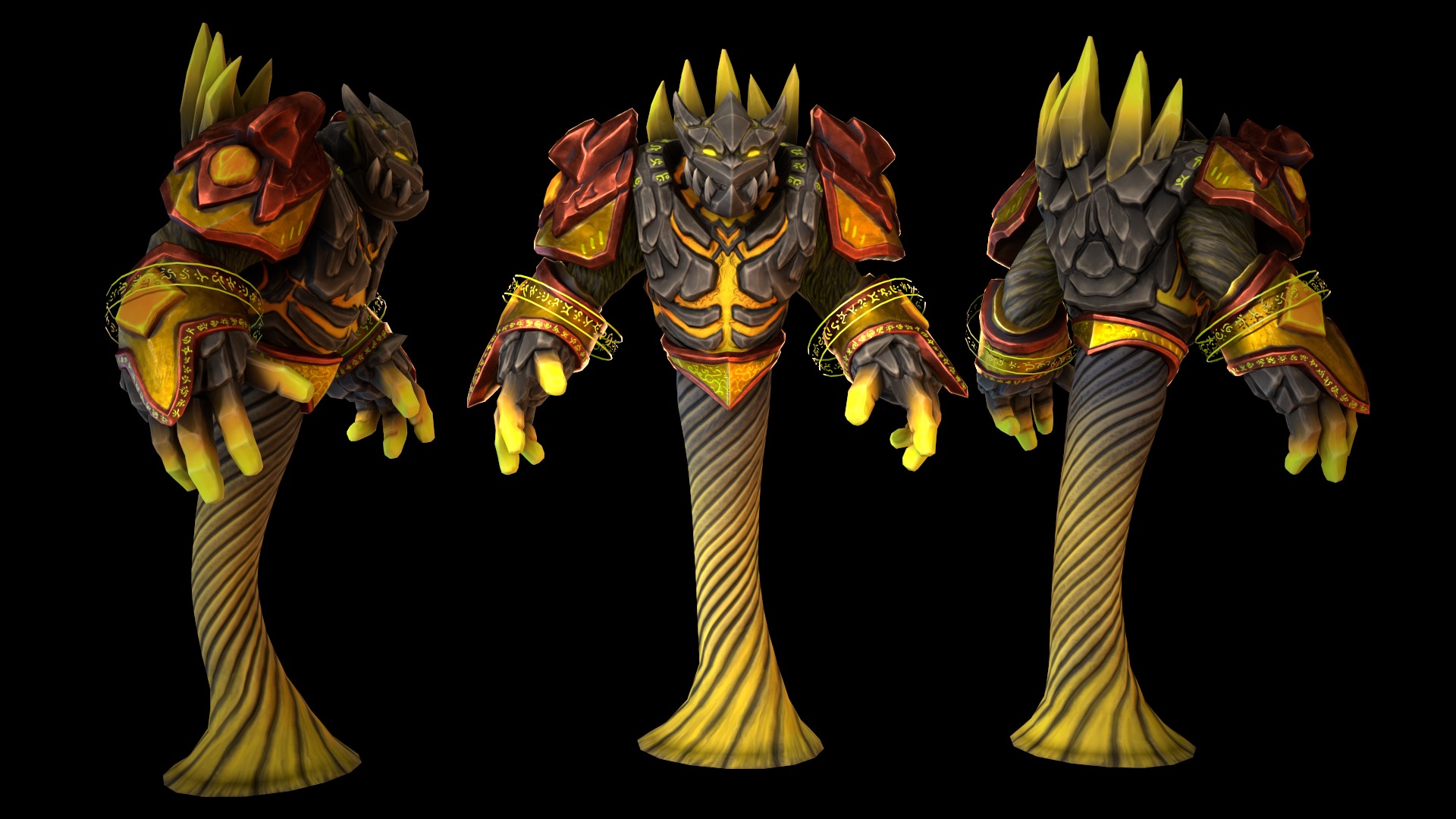 Storm golem Low-poly 3D model_7
