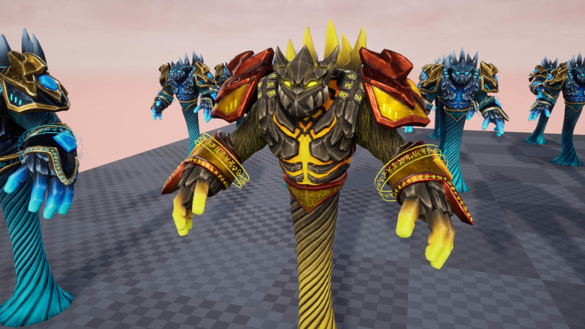 Storm golem Low-poly 3D model_10