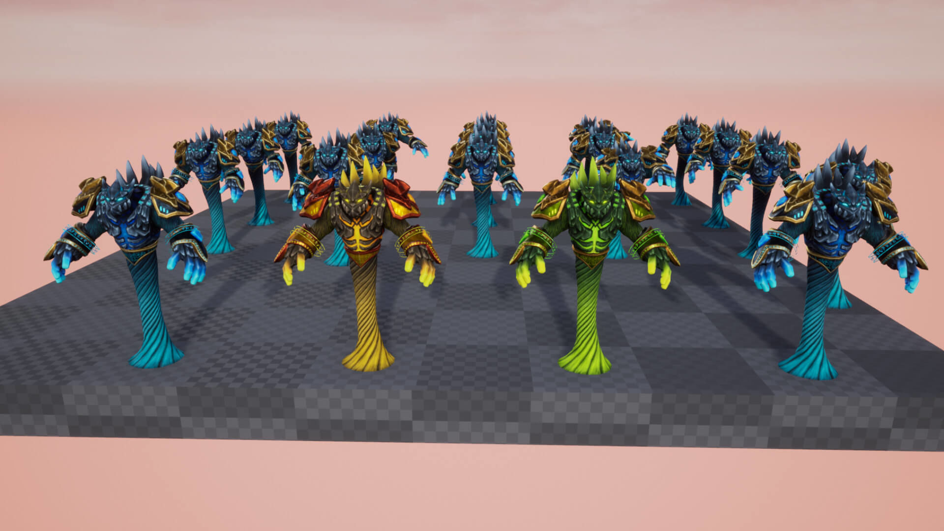 Storm golem Low-poly 3D model_9