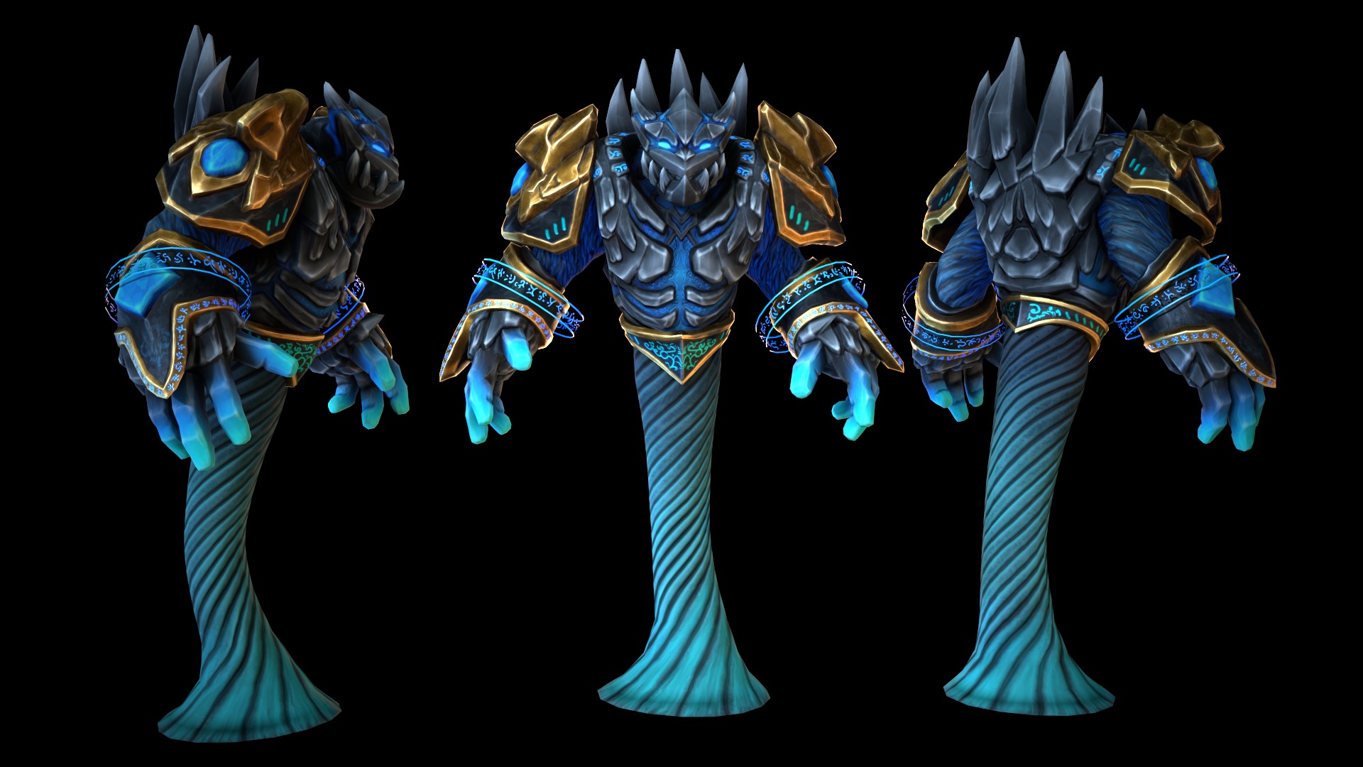 Storm golem Low-poly 3D model_6