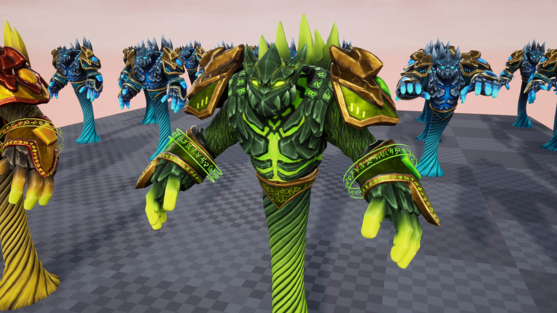Storm golem Low-poly 3D model_13