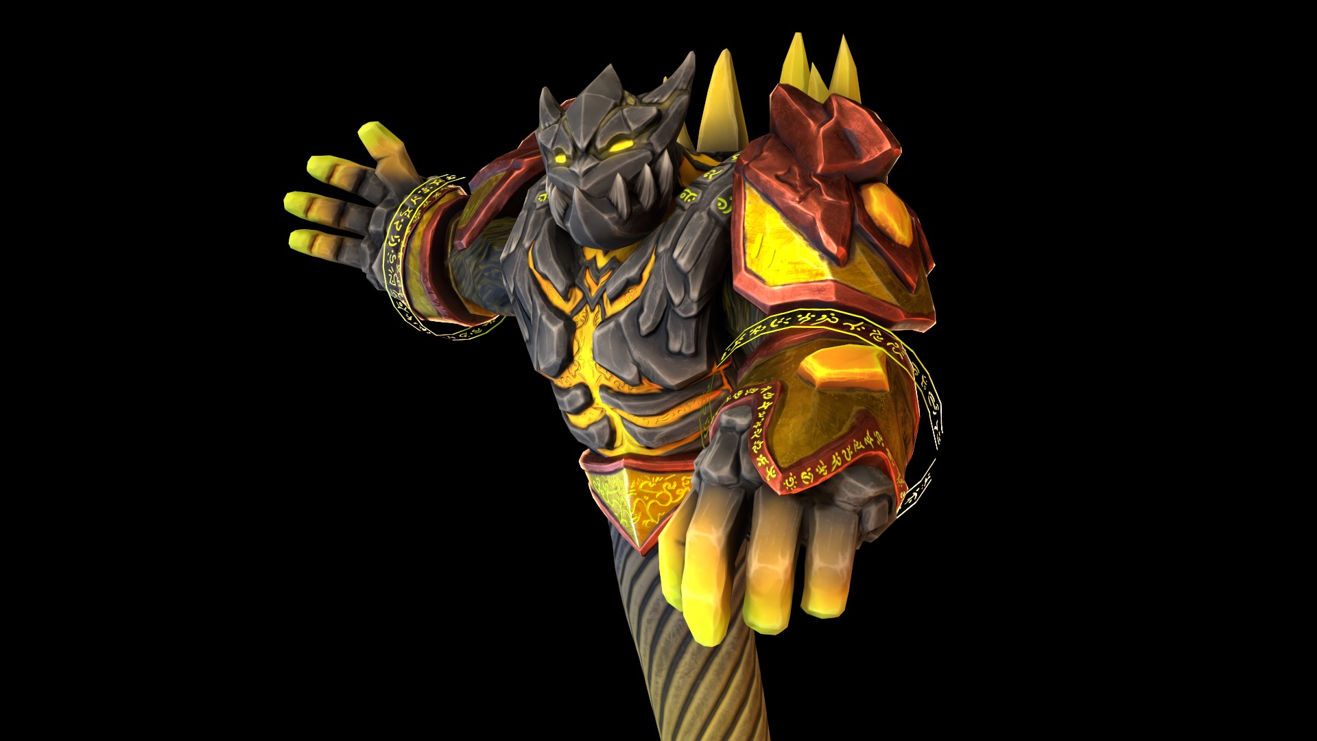 Storm golem Low-poly 3D model_4