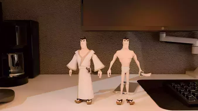 Samurai Jack - Cartoon Network articulated figure 3D print model
