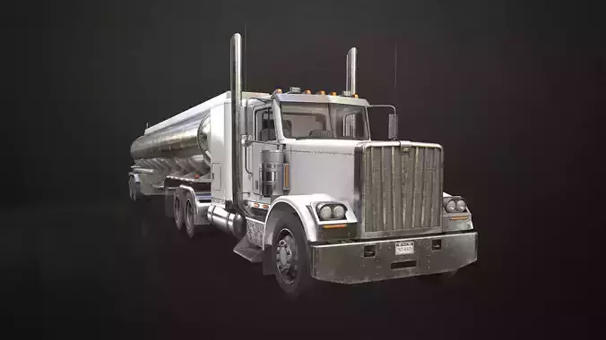 Flat Top Semi Truck Tank Trailer