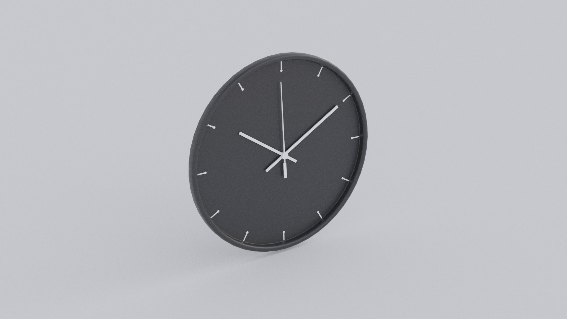 Wall Clock Low-poly 3D model_3