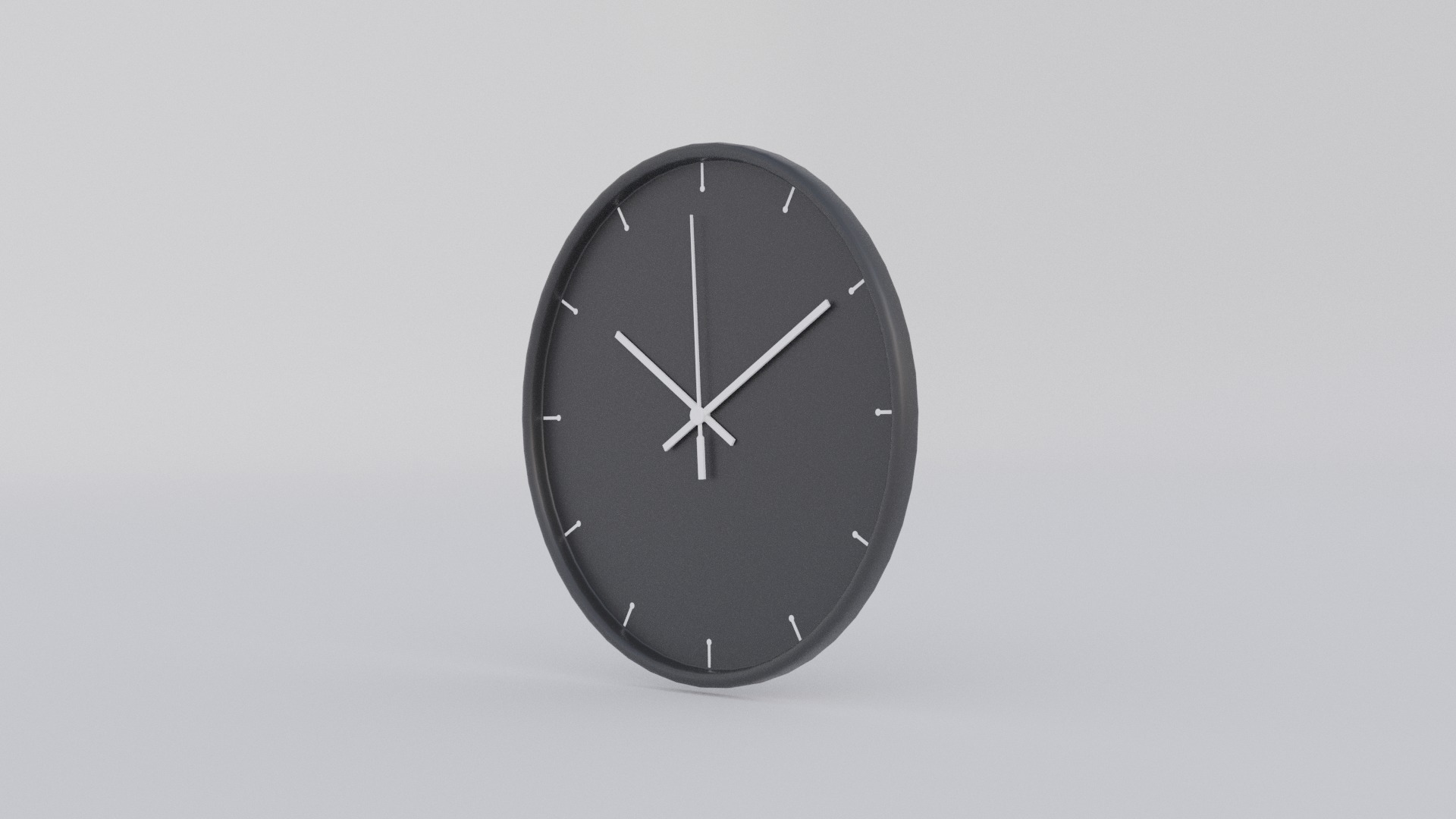 Wall Clock Low-poly 3D model_2