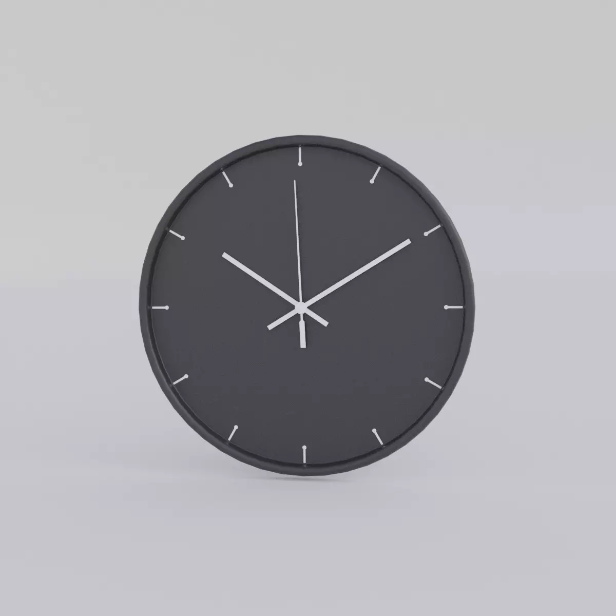 Wall Clock Low-poly 3D model_0