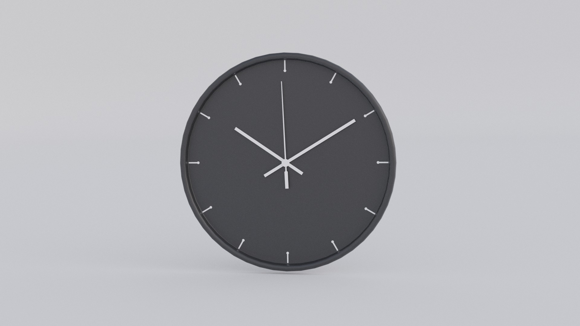 Wall Clock Low-poly 3D model_1
