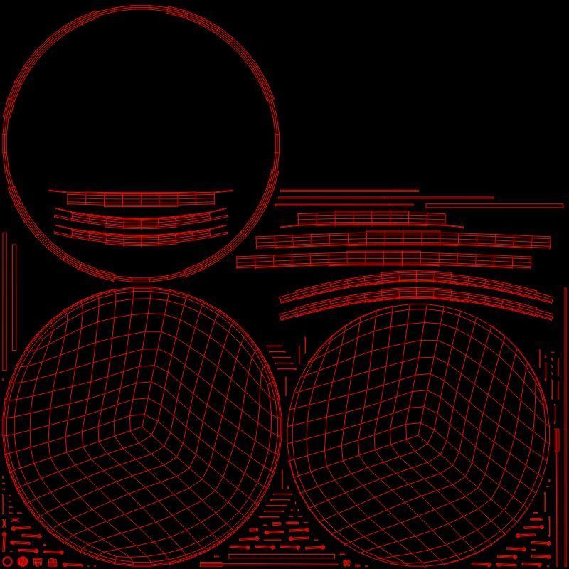 Wall Clock Low-poly 3D model_8