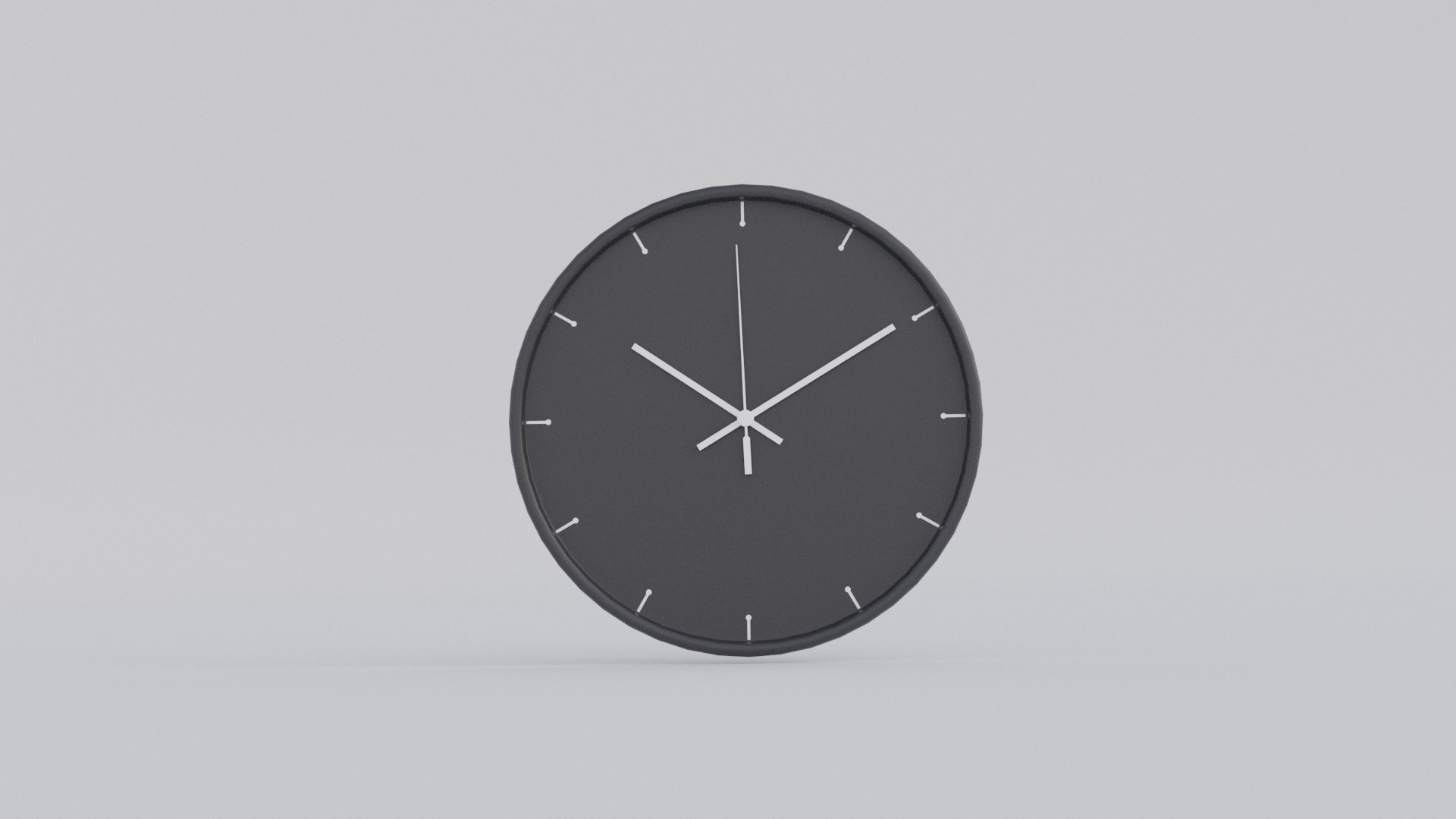 Wall Clock Low-poly 3D model_4