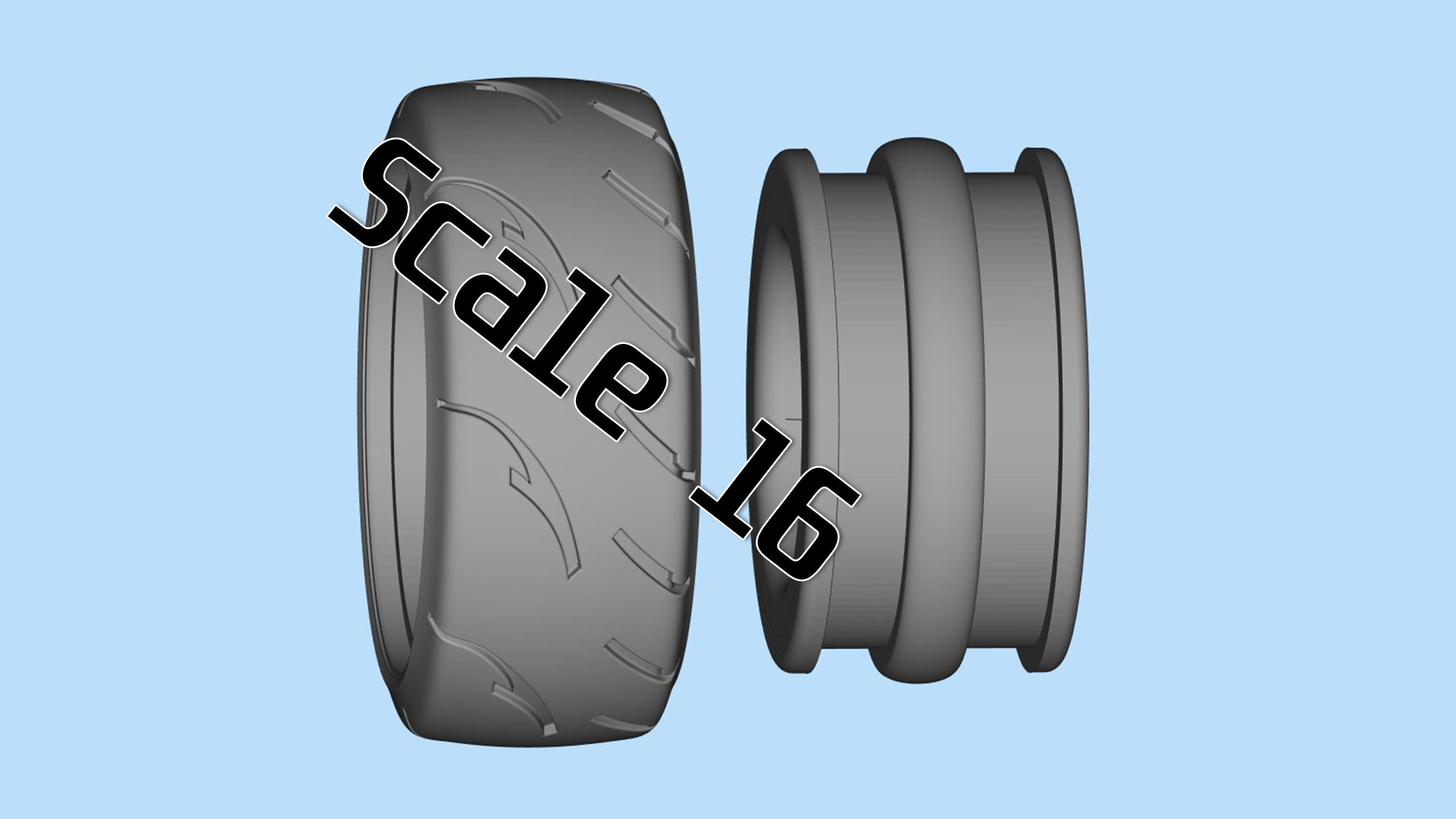 3d printed car parts Tire Rims Wheels set for scale car 3D print model_13